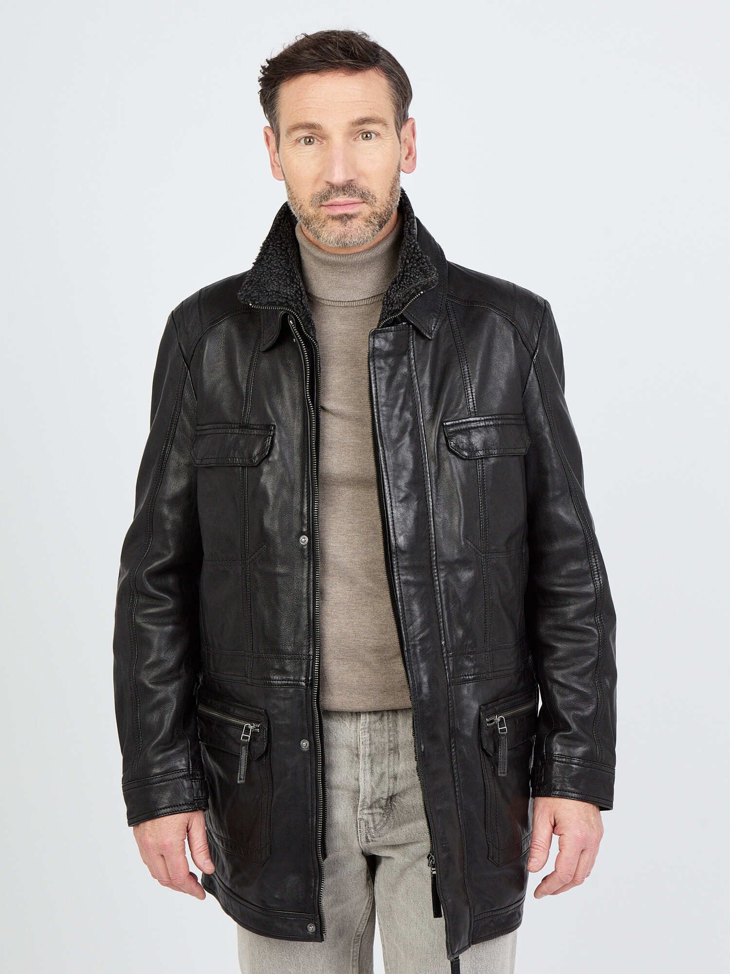 JCC Ledermantel 41607