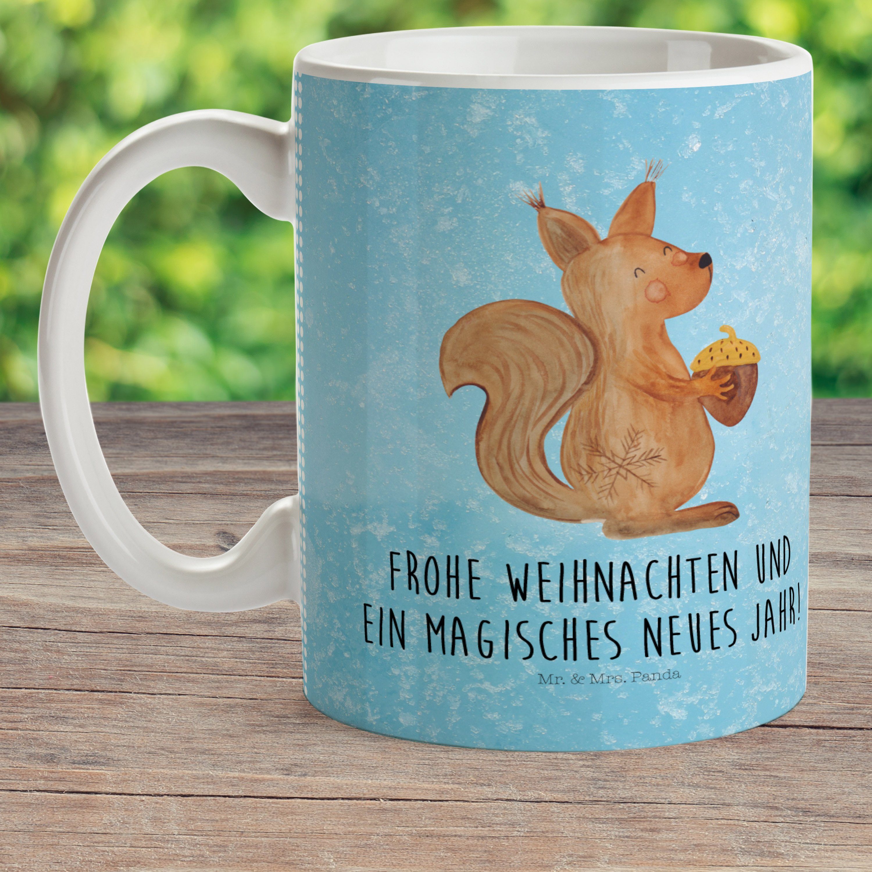 Eisblau Eichhörnchen & Kinderbecher Kunststoff - - Weihnachtszeit Geschenk, Panda Neujah, Mrs. Kaffeetasse, Mr.