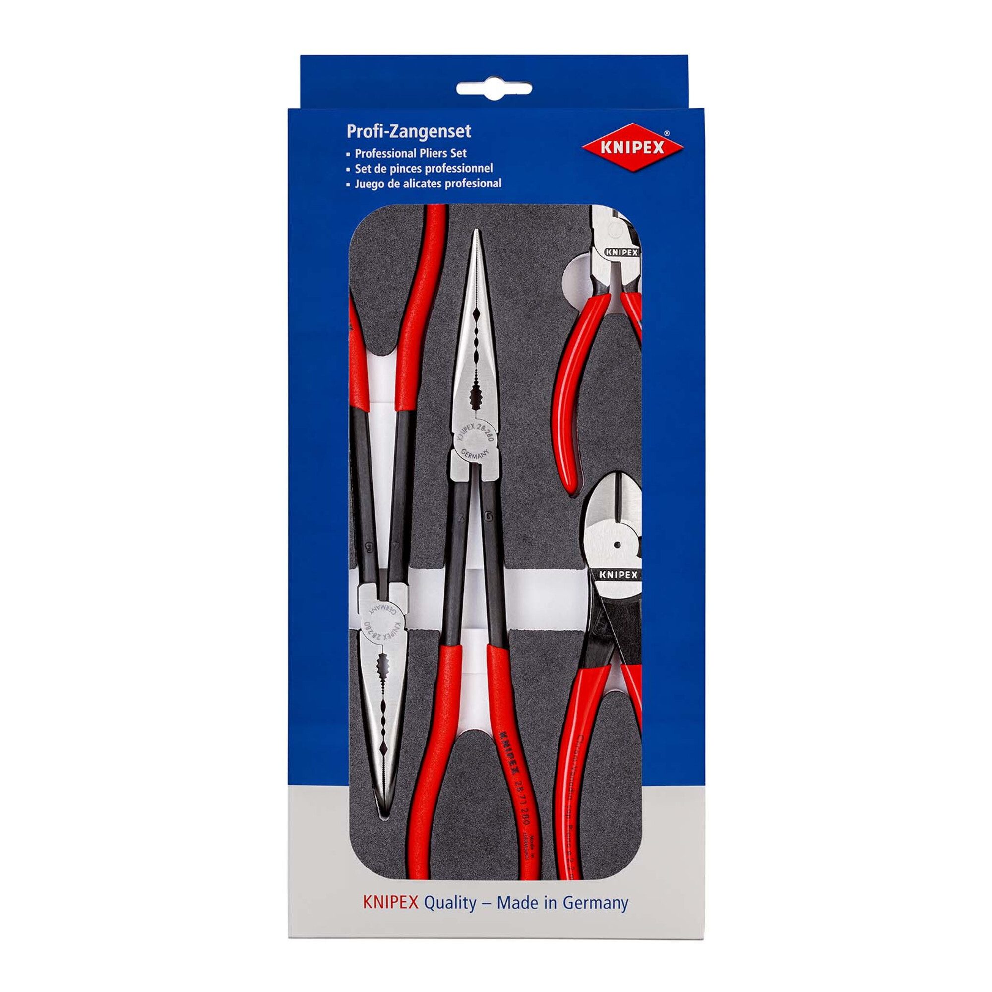 Knipex Zangenset KNIPEX 00 20 01 V16 Zangen-Set in Schaumstoffeinlage 4-teilig