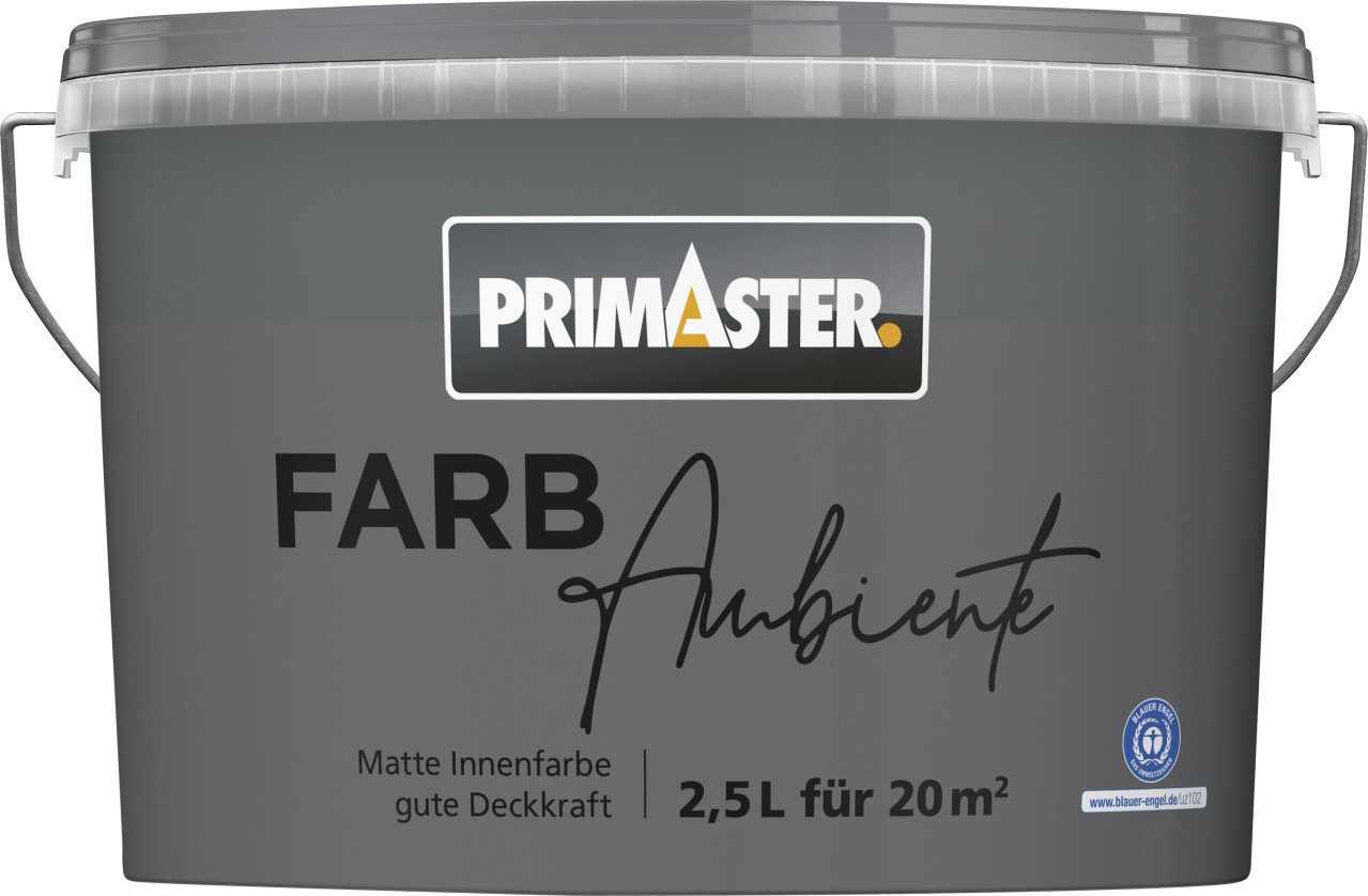 Primaster Wandfarbe Primaster Farbambiente Wandfarbe matt stahlgrau