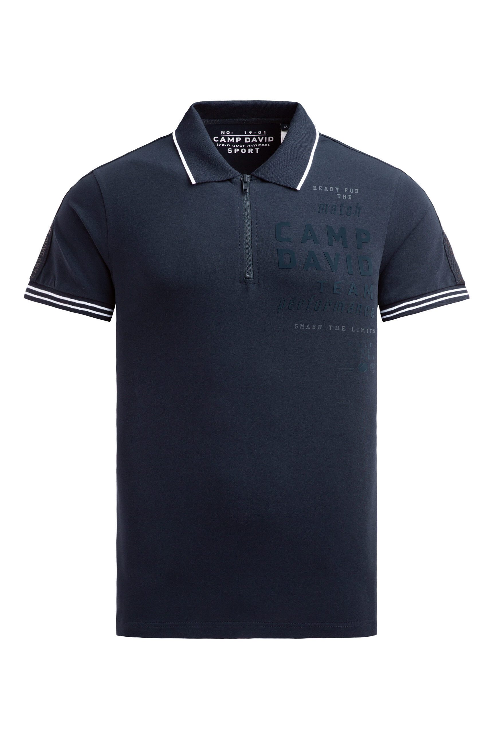 CAMP DAVID Poloshirt mit reflektierenden Details