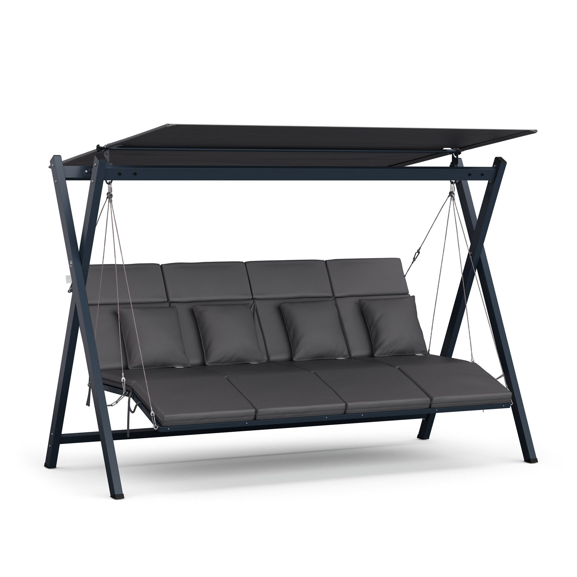 blumfeldt Doppelschaukel FlexiSwing, (Set), Gartenliegen Swing Lounger Garten Balkon Outdoor