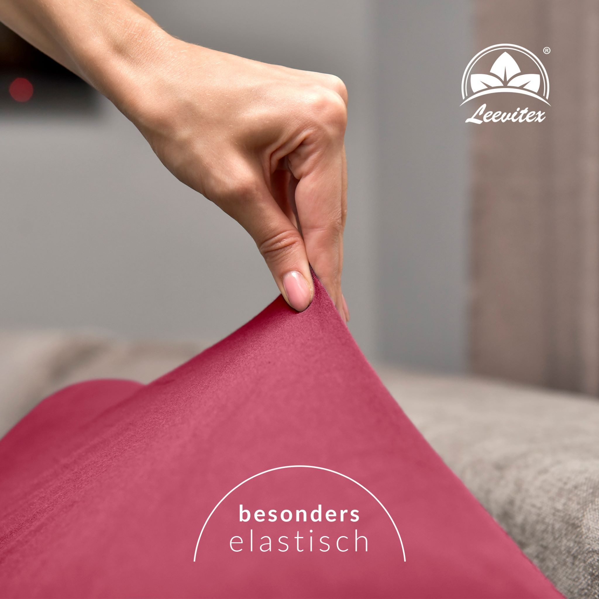 leevitex® Spannbettlaken für Topper – 100% Mako Jersey Baumwolle, weich & pflegeleicht, Jersey, Gummizug: rundum, (1 Stück), verschiedene Größen, 18cm Steg, anschmiegsam, dehnbar und formstabil
