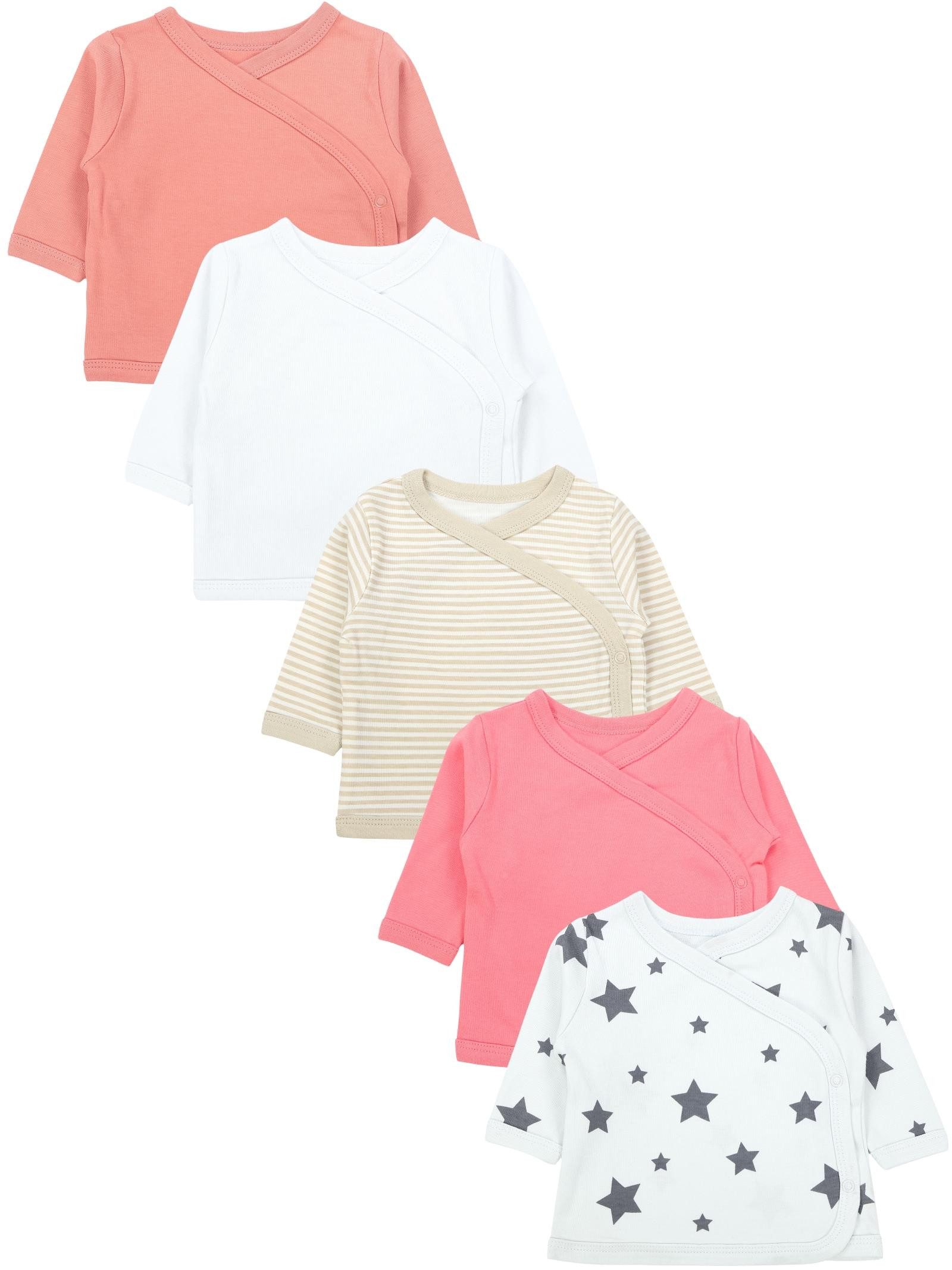 TupTam Wickelshirt TupTam Baby Mädchen Langarm Wickelshirt Baumwolle 5er Set
