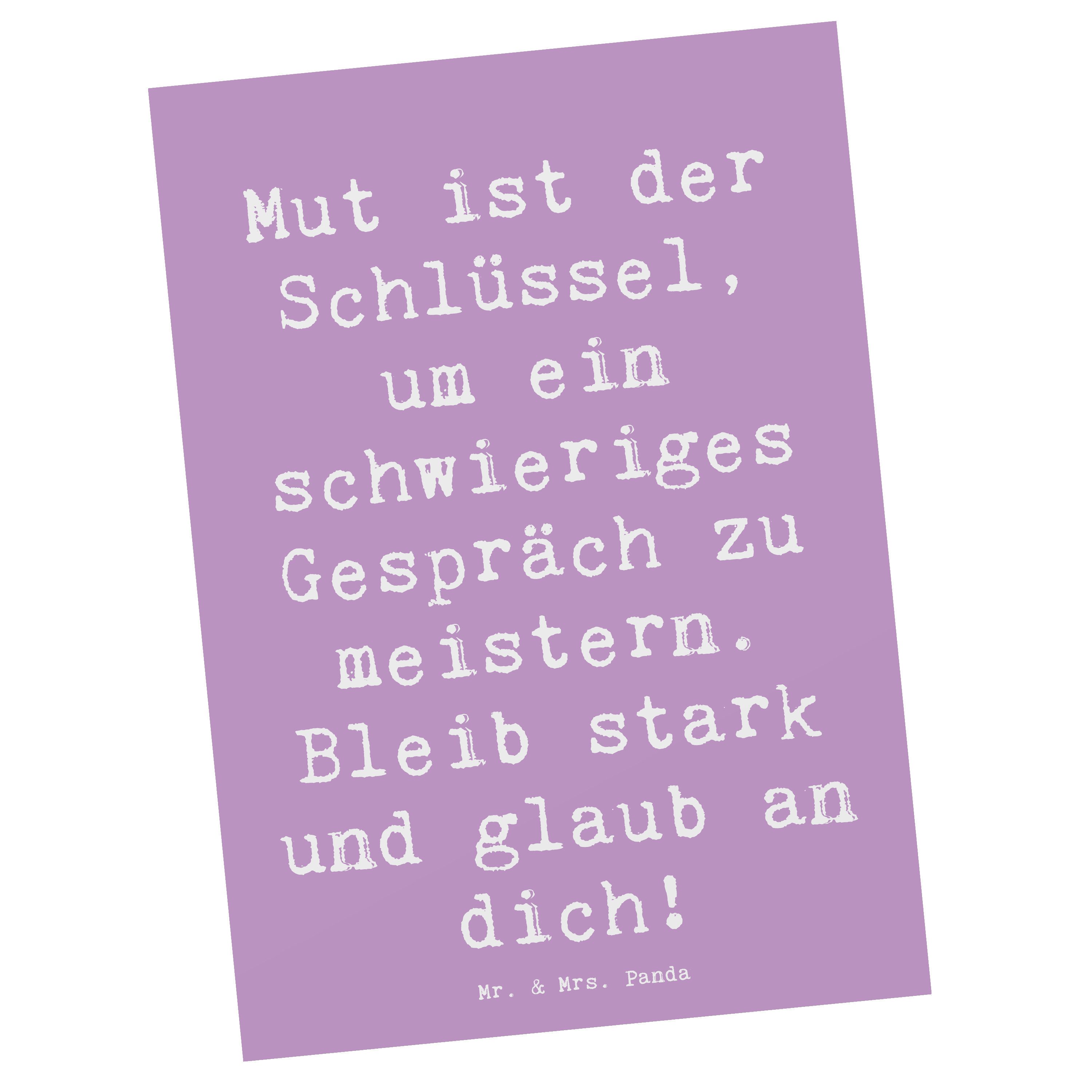 Postkarte Ein schwieriges Gespräch führen - Lavendeltraum - Geschenk, herausfor