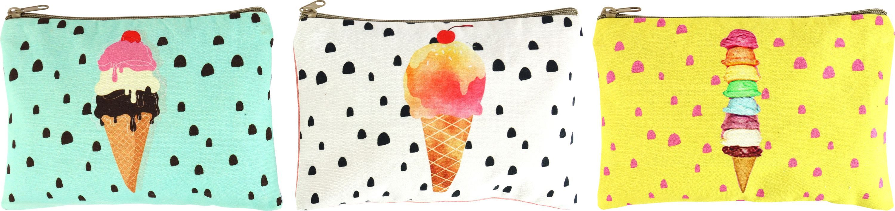 FURNARO Handtasche (3-tlg. Taschenset), Farbenfrohes Eis Motiv im modernen Design