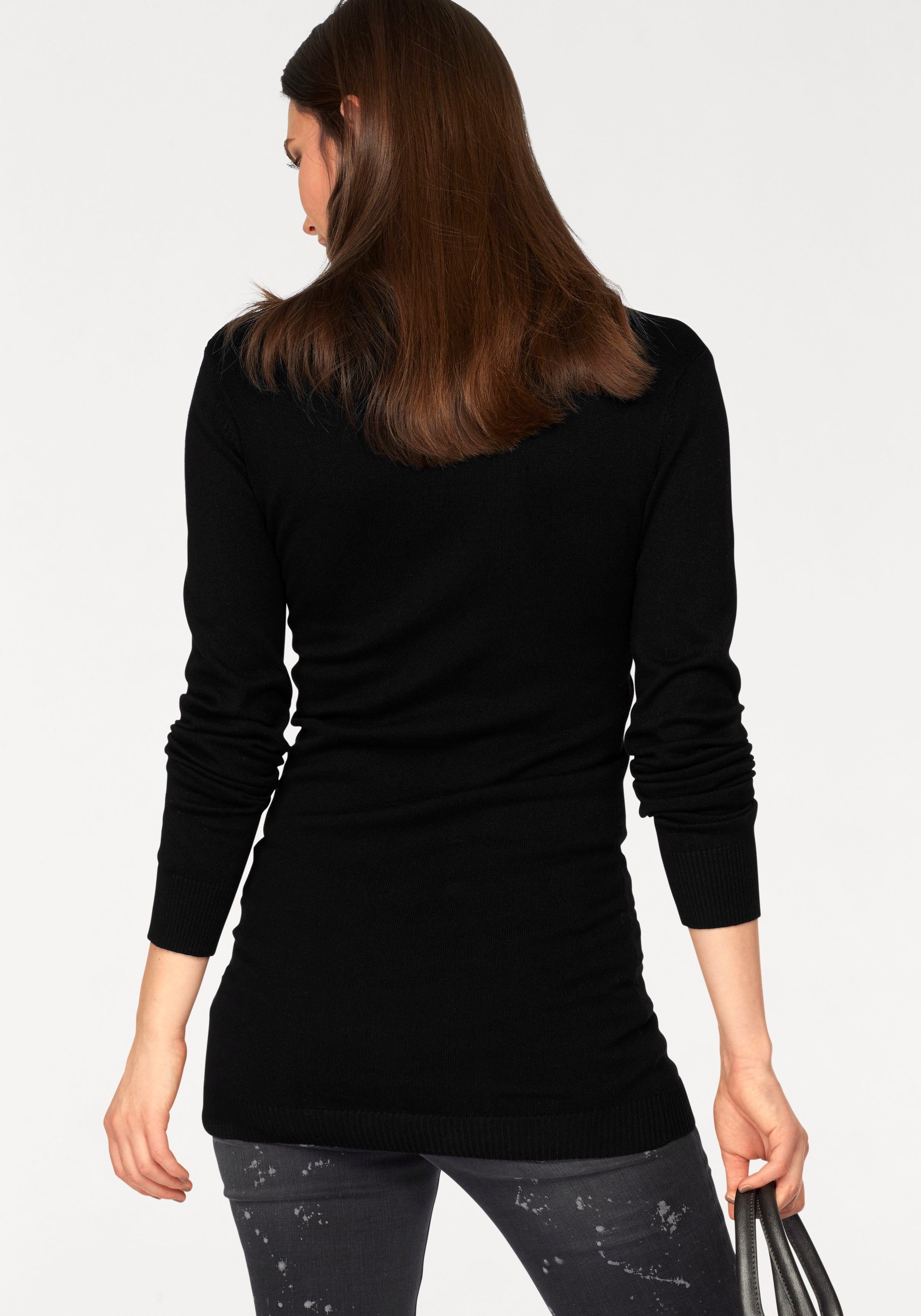 Laura Scott Rollkragenpullover in figurbetonter Longform günstig online kaufen