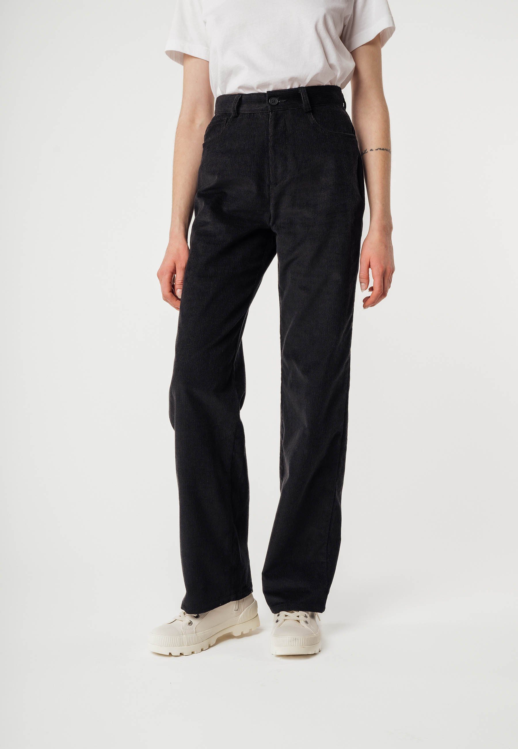 MELA Cordhose Cord Hose mit hohem Bund und weitem Bein OORJA