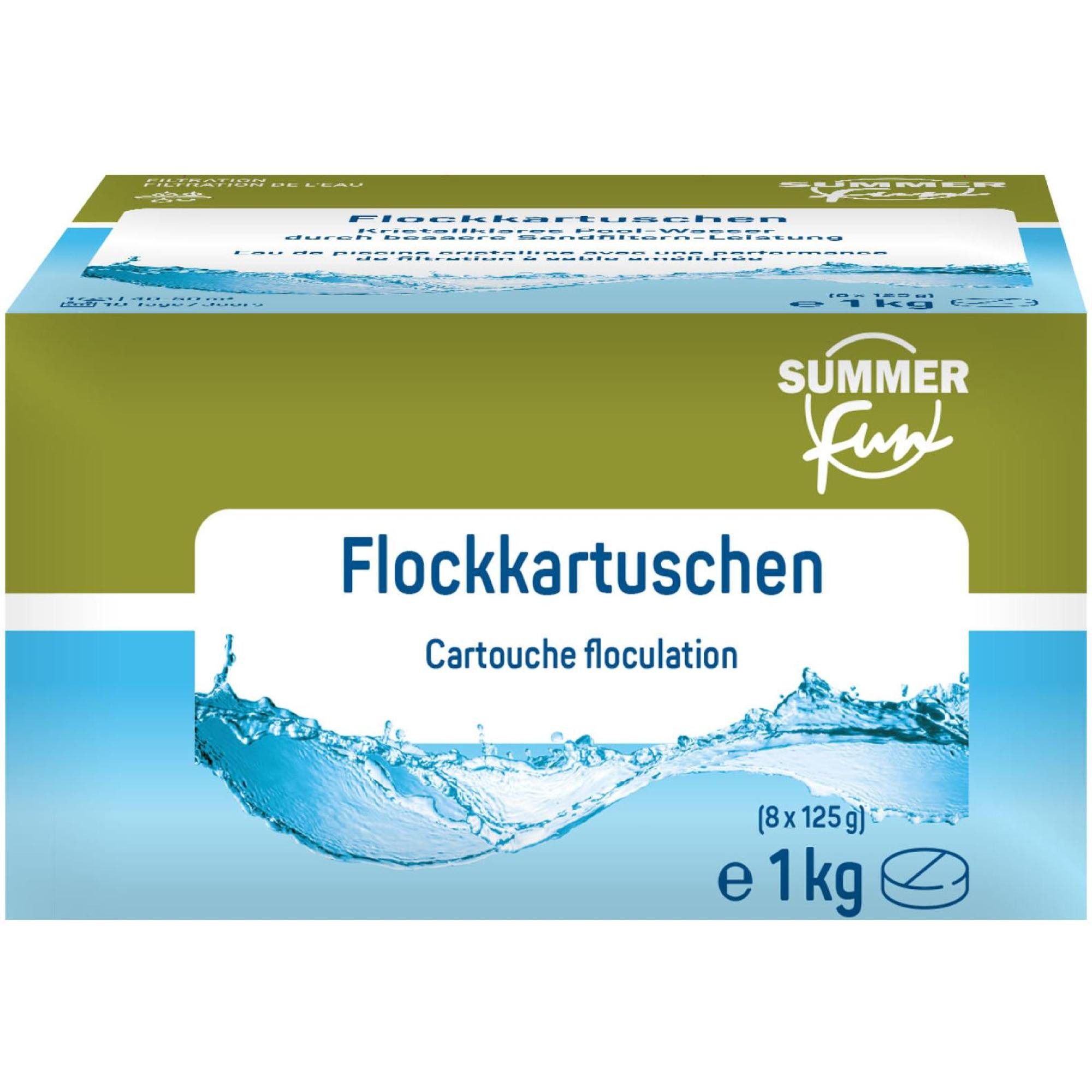 Poolpflege Summer Fun Flockkartuschen (8x125g) - 1 kg