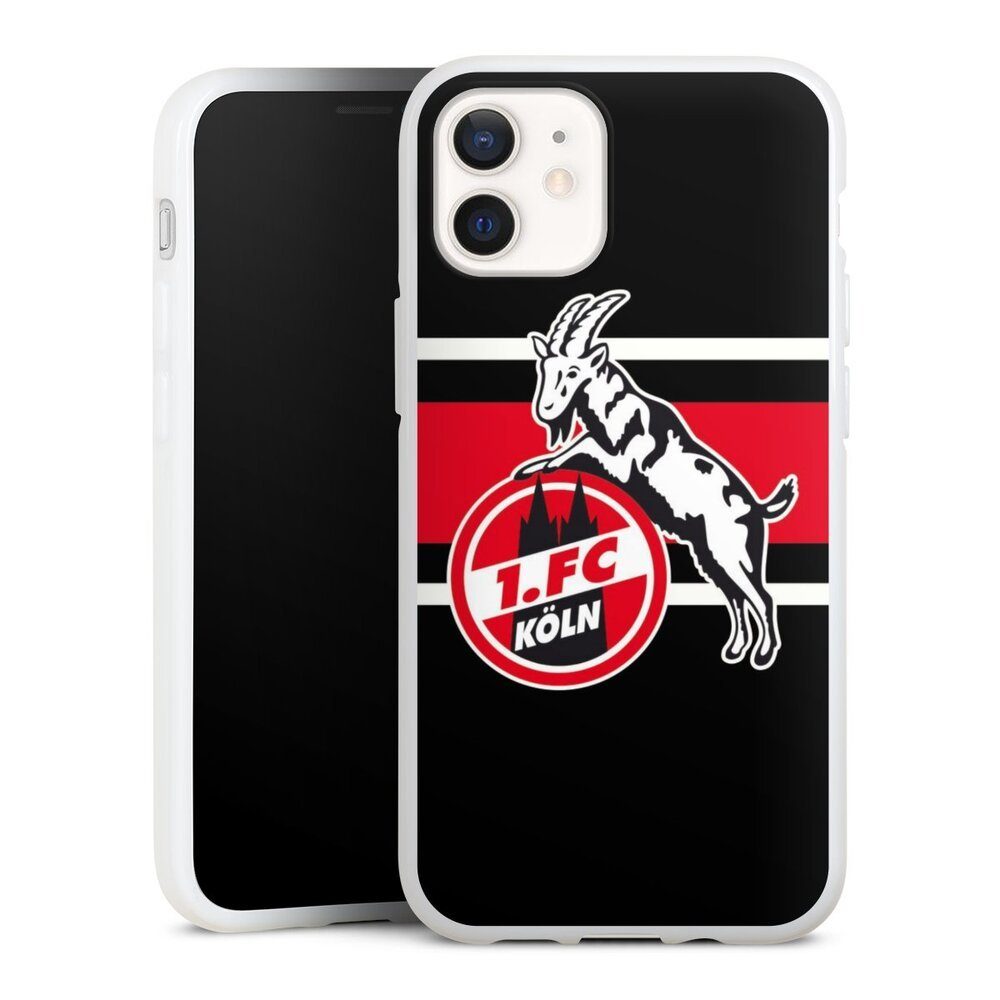 DeinDesign Handyhülle 1. FC Köln Offizielles Lizenzprodukt Colour Stripes  1.FC, Apple iPhone 12 mini Silikon Hülle Bumper Case Handy Schutzhülle
