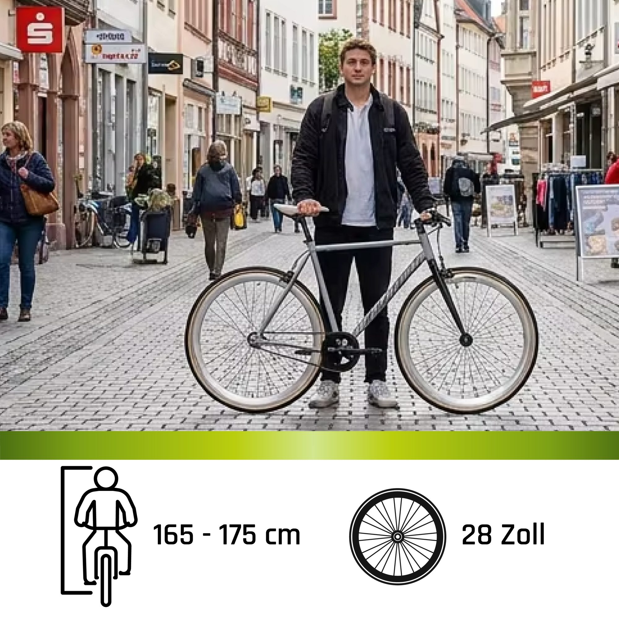Galano Cyclocross-Rad GA301, 3 Gang, Nabenschaltung, Fitnessrad 28 Zoll 700c City Bike Stahlrahmen 3 Gang Nexus Rücktritt