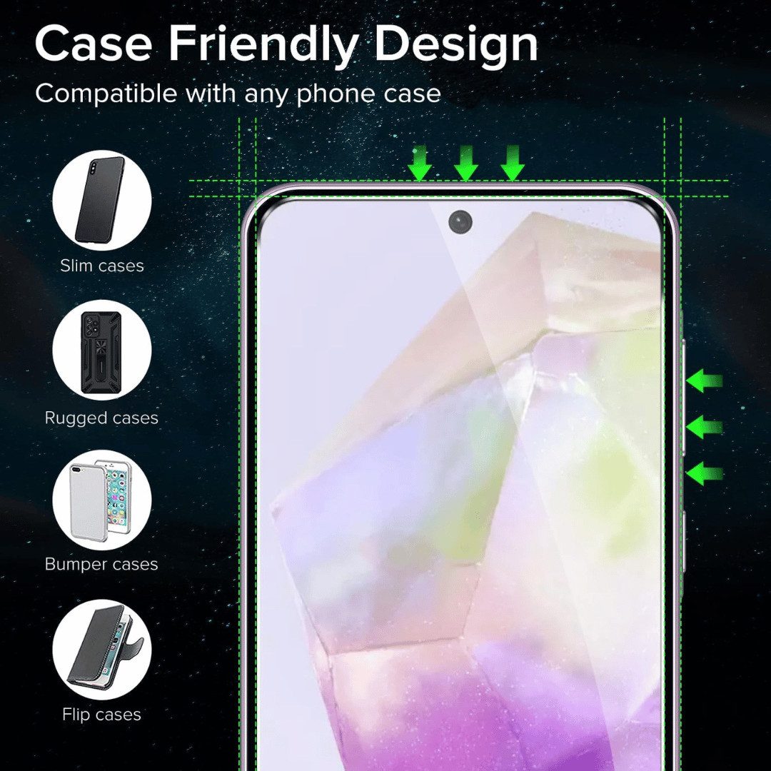 SmartUP Displayschutzglas 2X Schutzglas für Samsung Galaxy A56 5G Panzerfolie Display Full 9H für Samsung Galaxy A56 5G, kompletter Displayschutz – Bild 5 von 5
