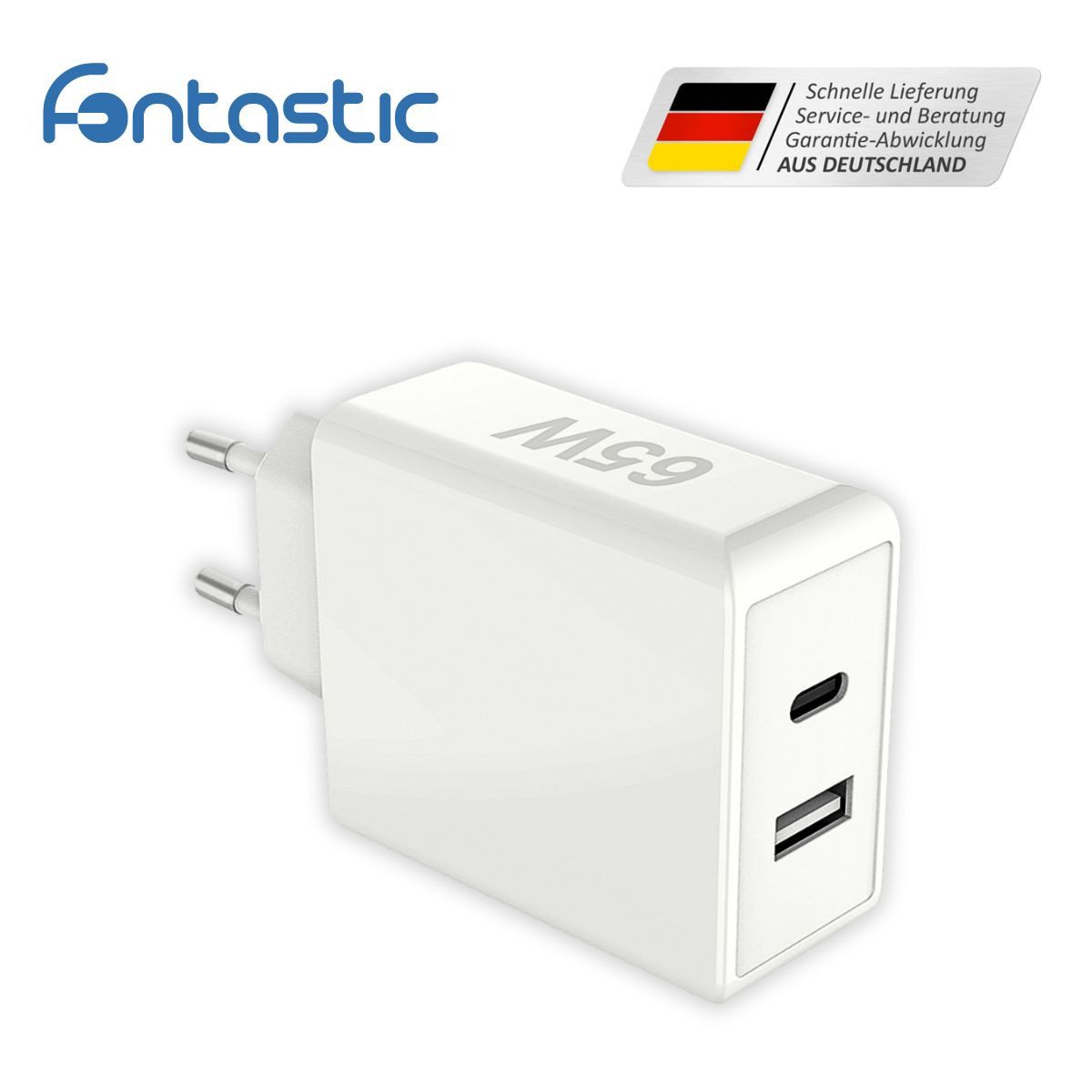 GaNto65 Duo USB-A / USB-C - Schnellreiselader - GaNto Technologie USB-Ladegerät
