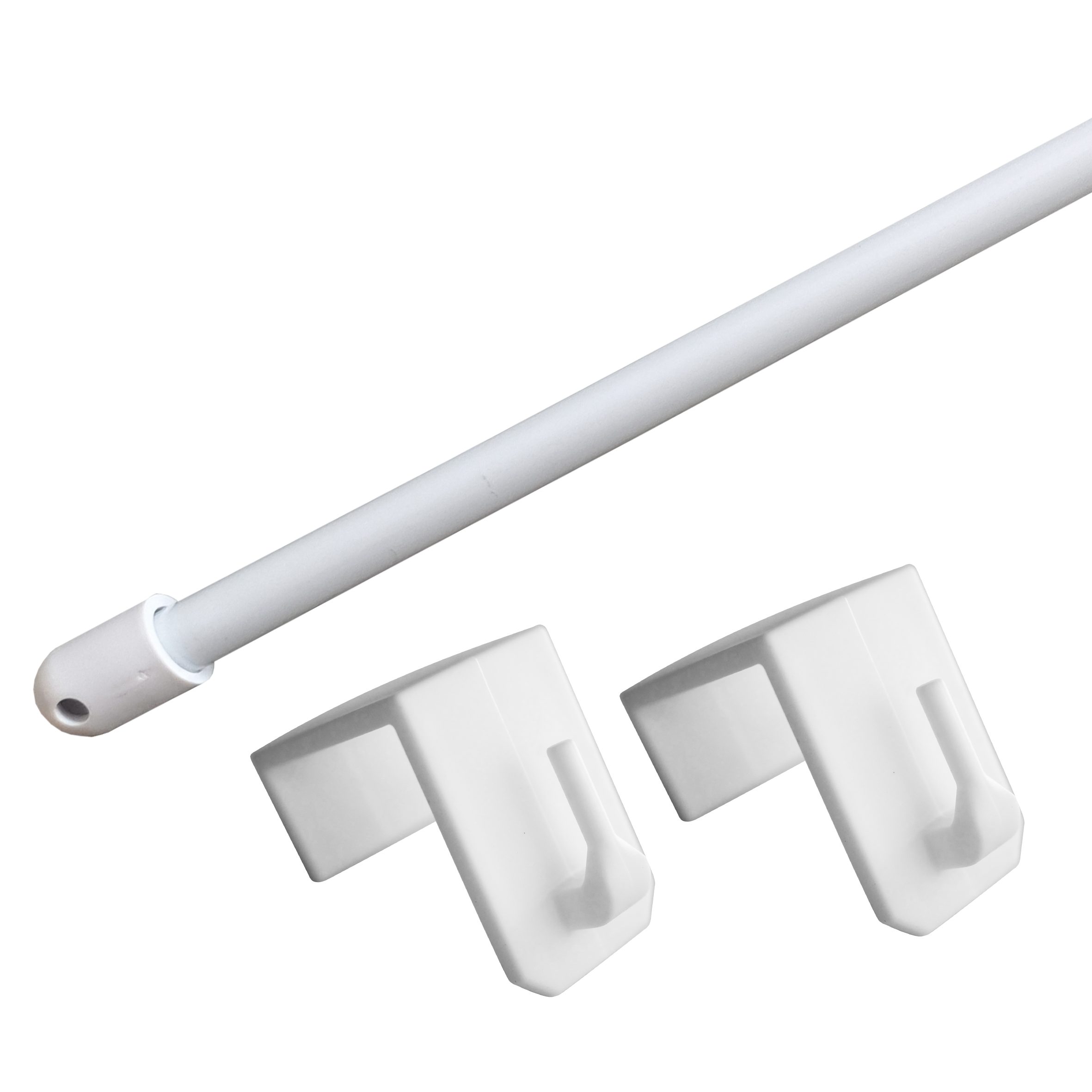 dekondo Gardinenstange "Hawaii", weiß, ausziehbar, Fensterhaken oben am Fen günstig online kaufen