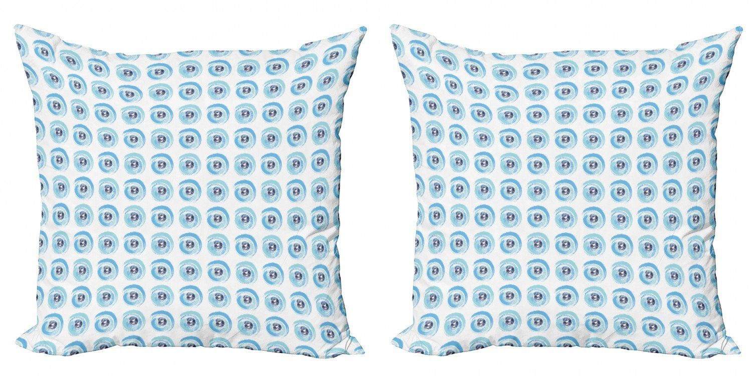 Kissenbezüge Modern Accent Doppelseitiger Digitaldruck, Abakuhaus (2 Stück), Abstrakt Augäpfel Muster | Kissenbezüge