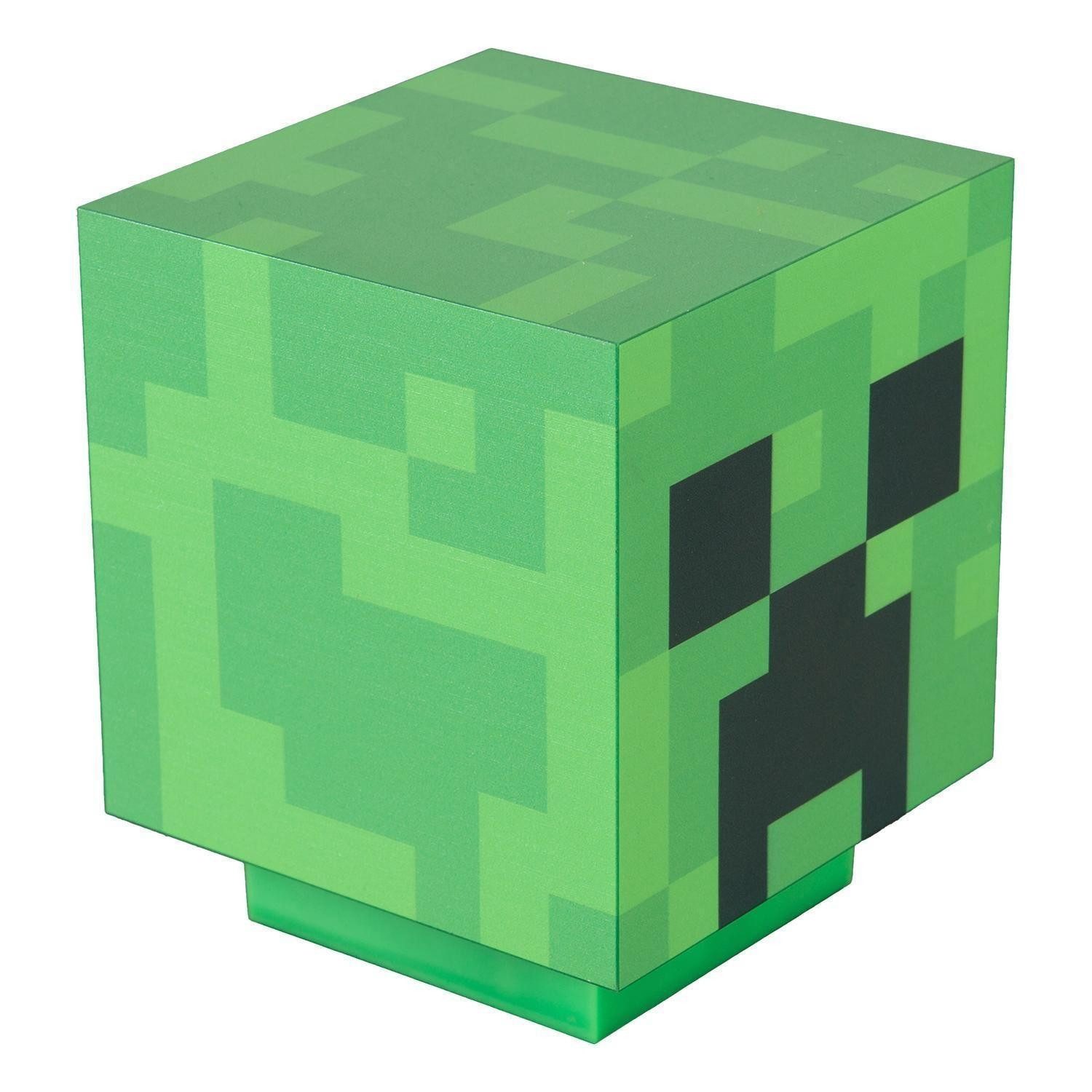LED Tischleuchte MINECRAFT, H 11 cm, Grün, Schwarz, Kunststoff, Ein-/Aussch günstig online kaufen