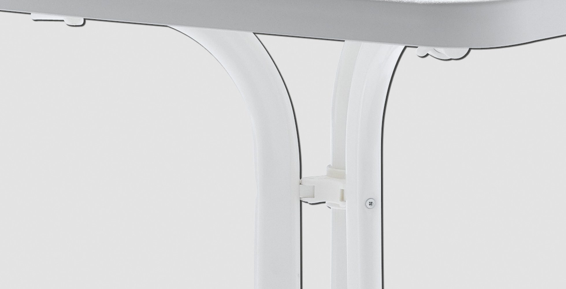 Sieger Gartenmöbel Klapptisch in Mamor weiß, mecalit®-PRO - 72x68cm (HxD)