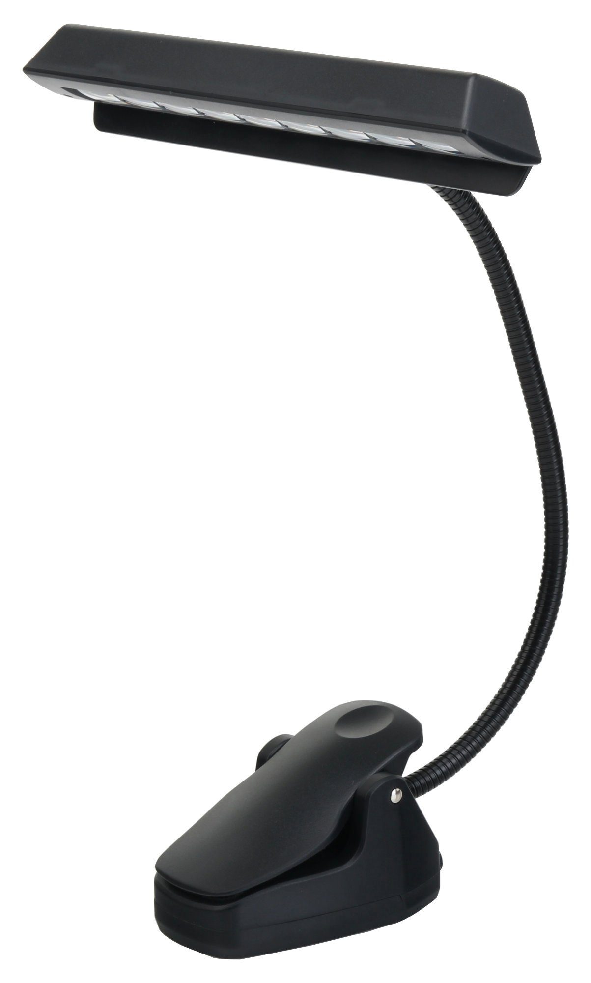 Showlite Notenpult LED-Notenpultleuchte, (mit 9-LEDs in Reihe), Batterie-, Netz- oder USB-Betrieb möglich