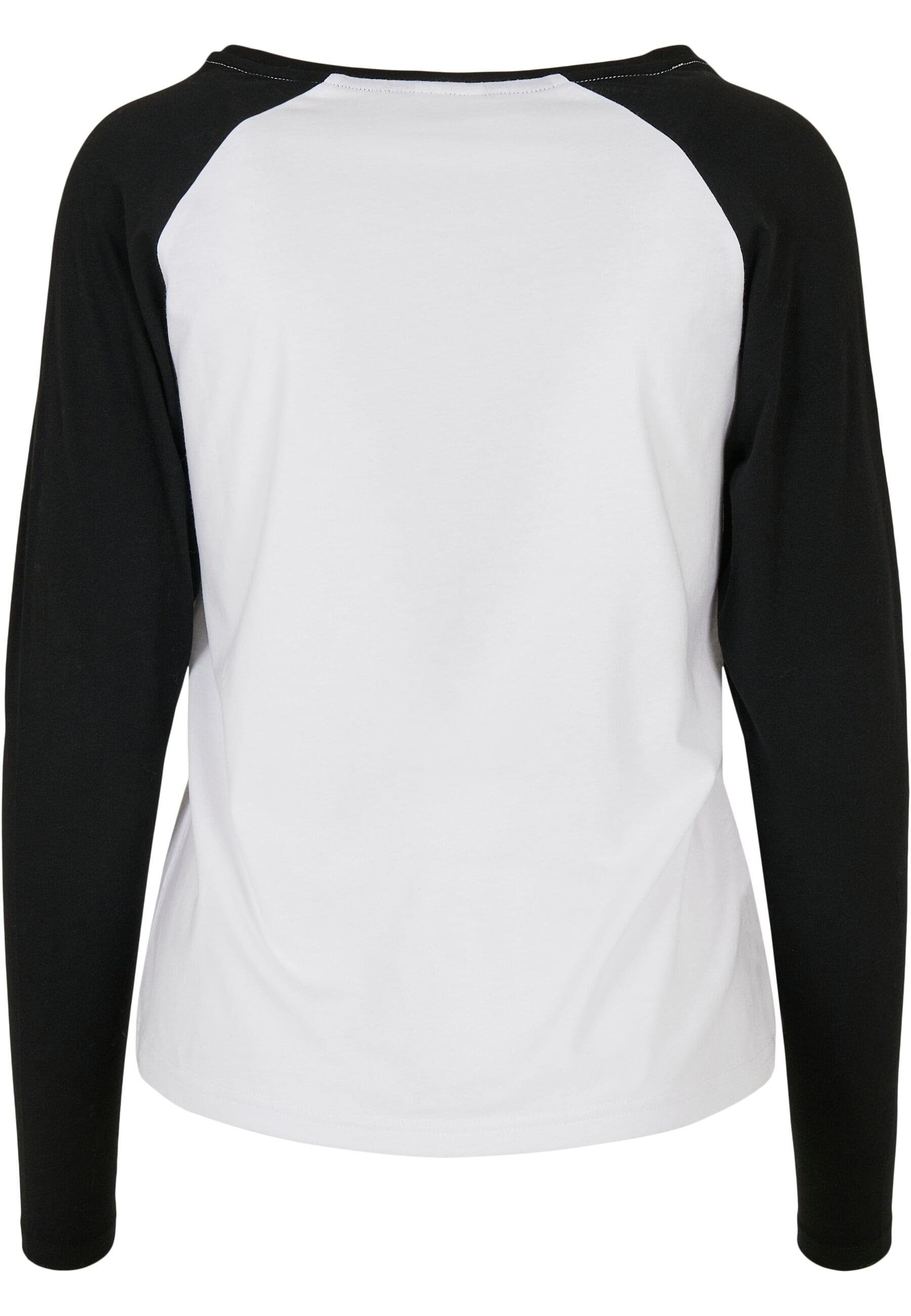 Longsleeve Ladies white/black (1-tlg) URBAN Raglan CLASSICS Contrast Damen Langarmshirt