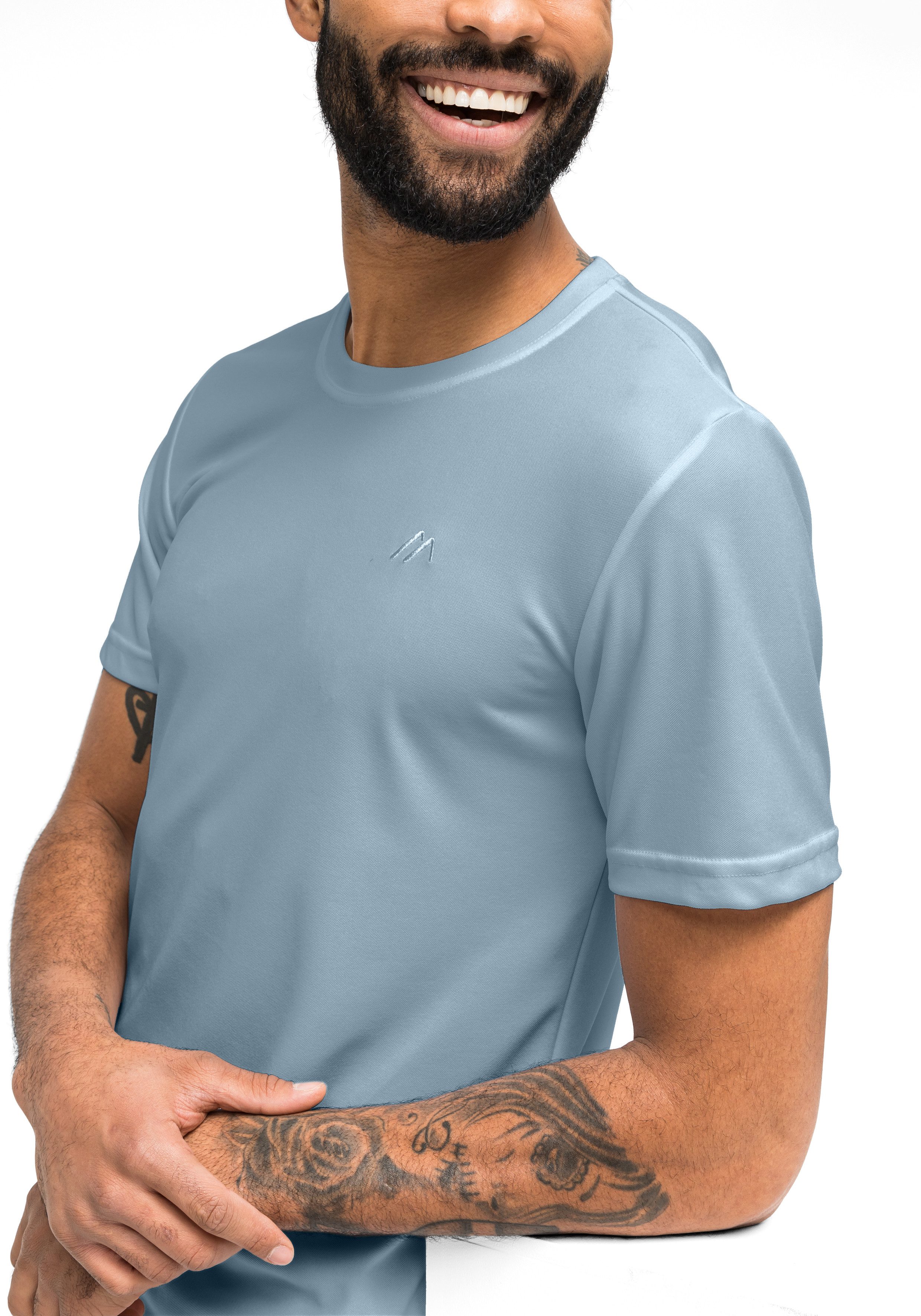 Maier Sports Funktionsshirt Walter Herren T-Shirt, rundhals pique Outdoorsh günstig online kaufen