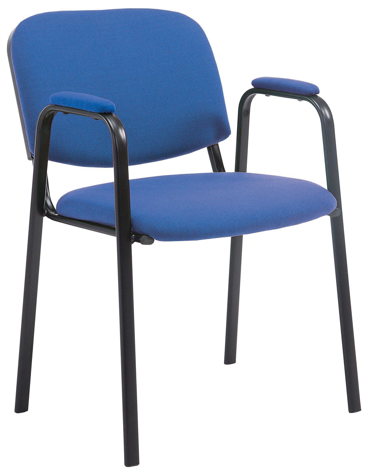 CLP Besucherstuhl Ken Pro (1er, 1 St), stapelbar, Stoffbezug, Armlehnen