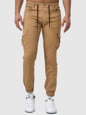 John Kayna Cargojeans Herren Cargo Hose Slim Fit Utility Jeans Männer Chino Herrenhose Stoff (Chino Cargohose Streetwear, 1-tlg) Freizeit Business Casual