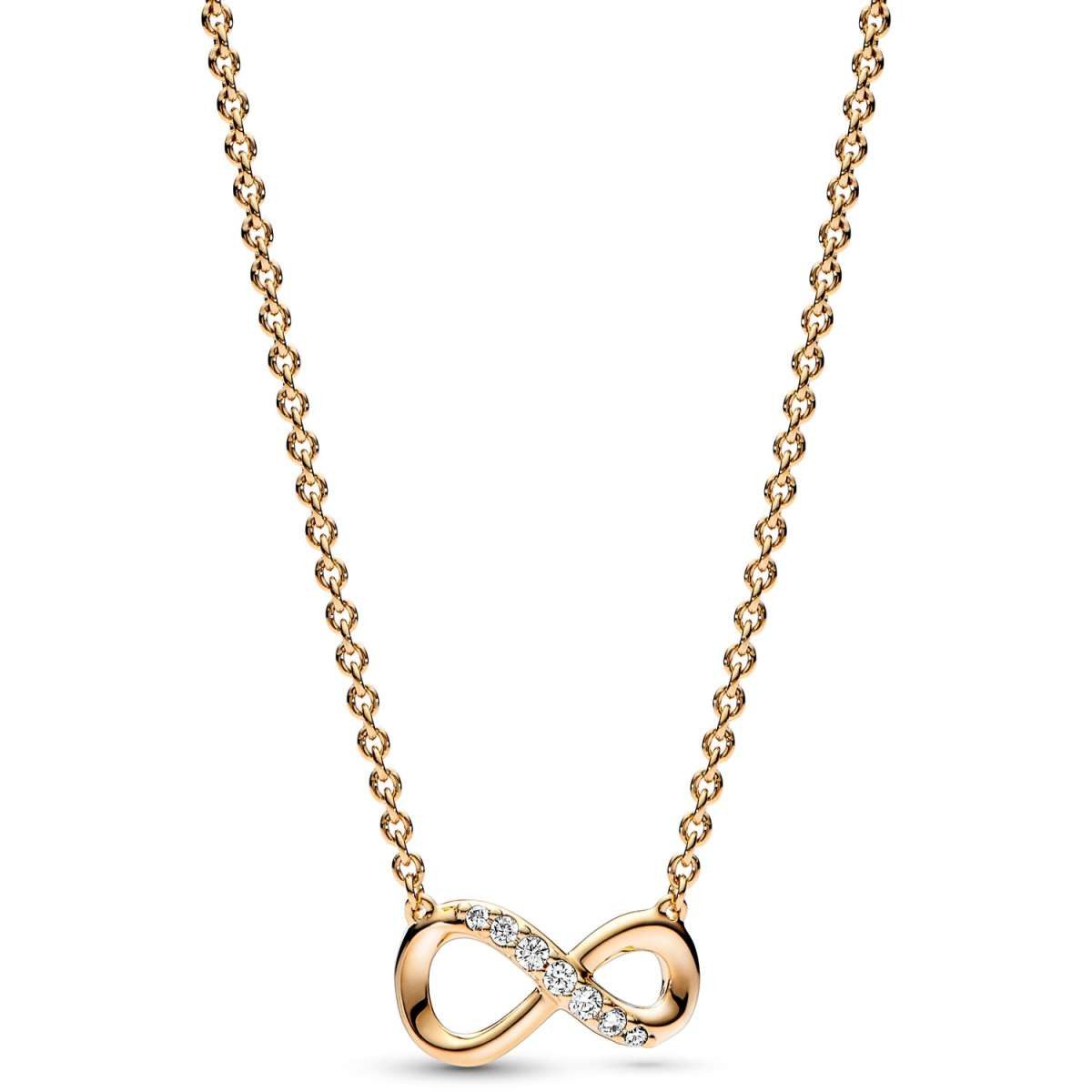 Pandora Collier 368821C01-50, für Damen Funkelnde Unendlichkeit Goldfarben
