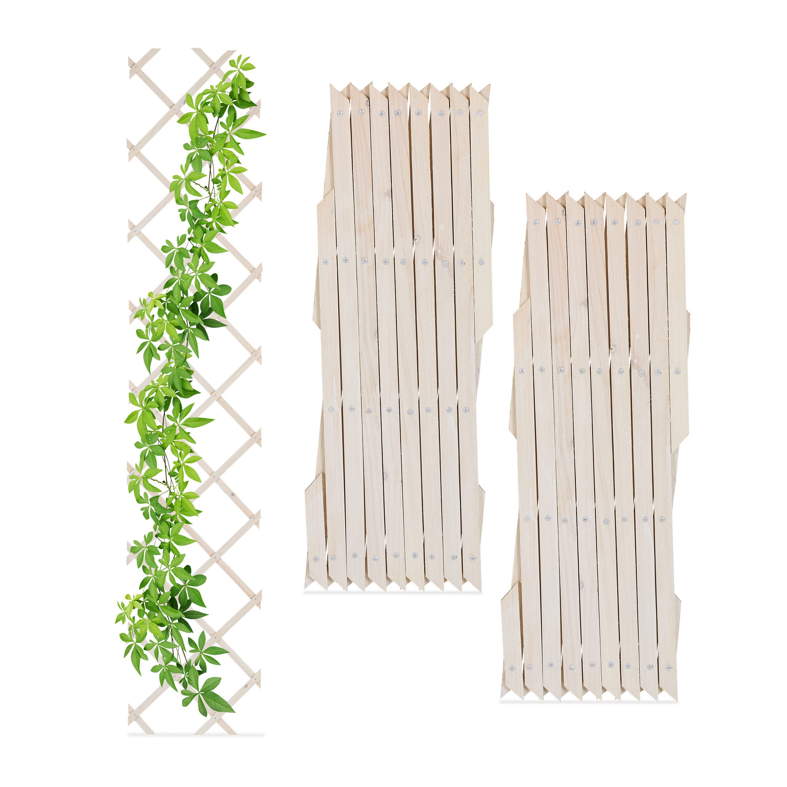 Rankgitter Ausziehbares Rankgitter Holz 3er Set