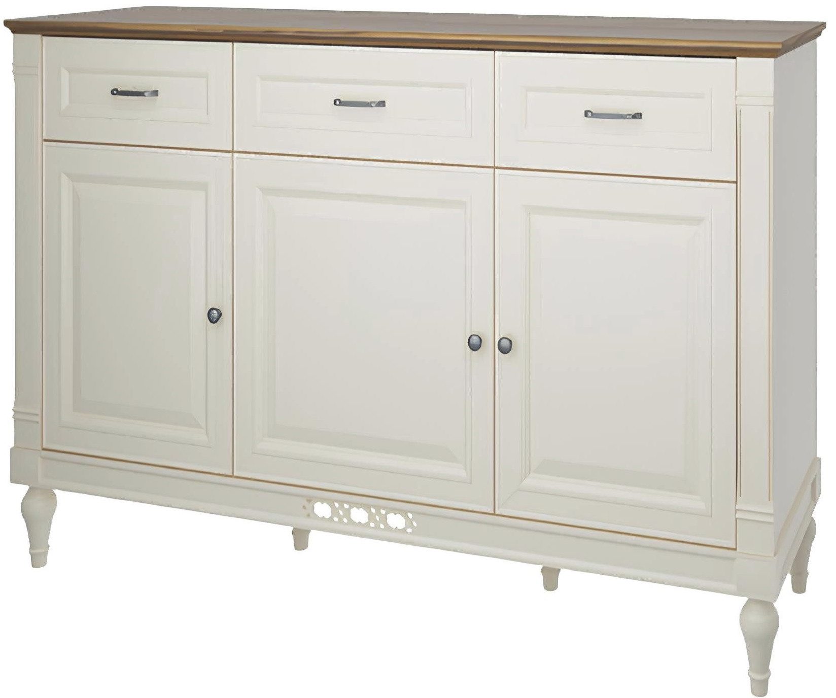 Xlmoebel Kombikommode Traditionelle Schubladen-Kommode Vitrine Schubladenschrank (Model Florenz FL-K3), Hergestellt in Europa