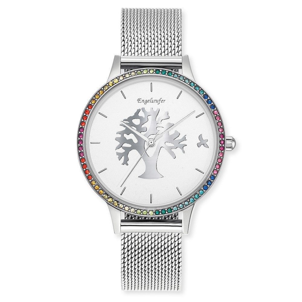 Engelsrufer Chronograph Engelsrufer Uhr Lebensbaum ERWA-TREE02-MS-MSZM Silb günstig online kaufen
