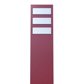 Bravios Briefkasten Briefkastenanlage Monolith for Three Rot mit Edel