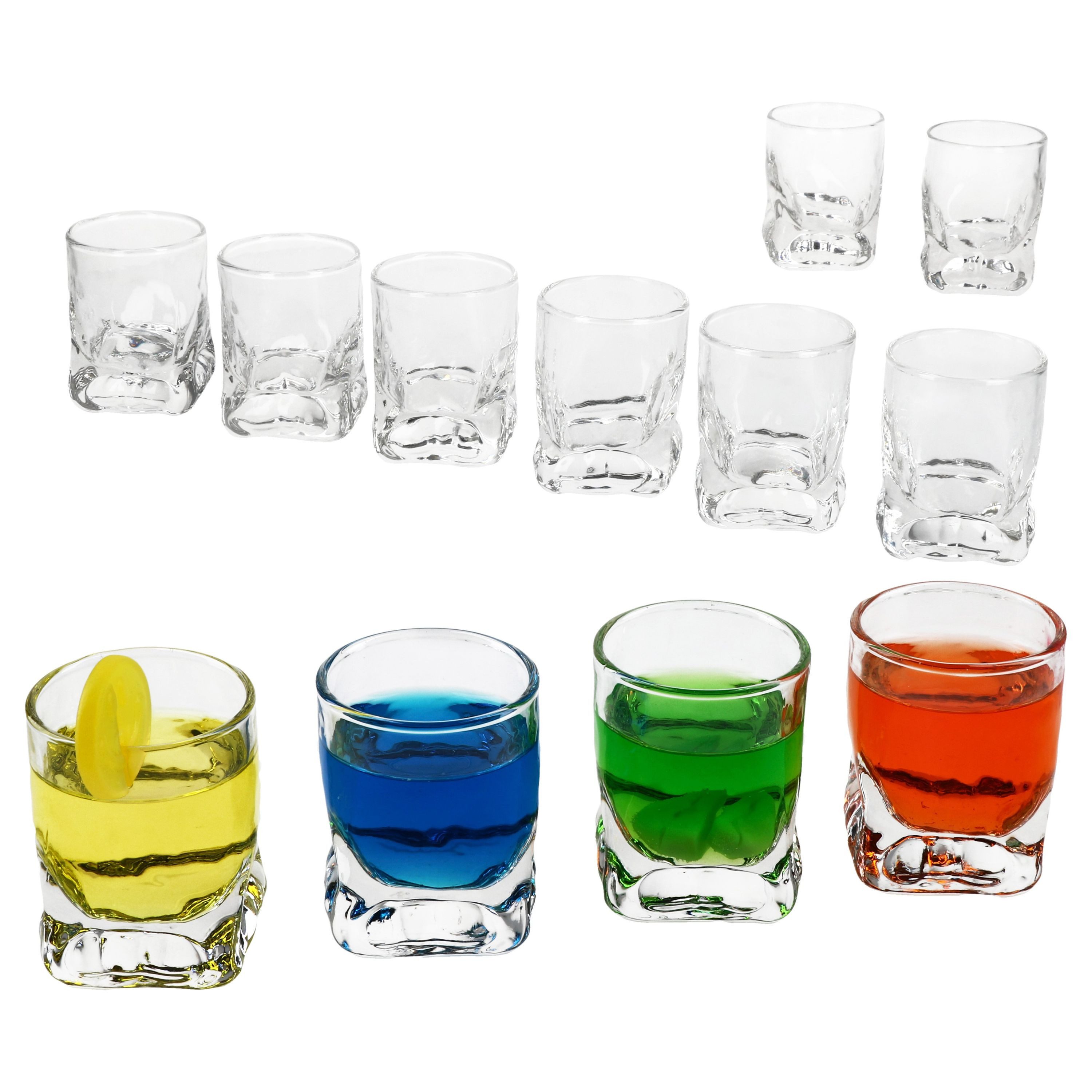 Schnapsglas 12x Frosty Schnapsgläser 2cl 4cl Shotglas Pinnchen Stamper Relief
