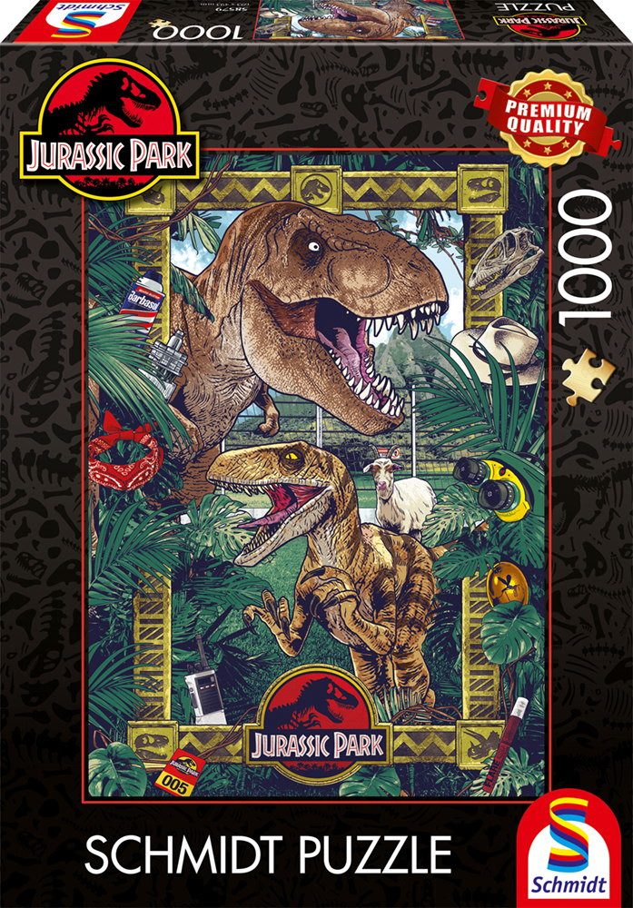 Schmidt Spiele Puzzle 1000 Teile Puzzle Jurassic Park Die Ära der Dinosaurier 58579, Puzzleteile