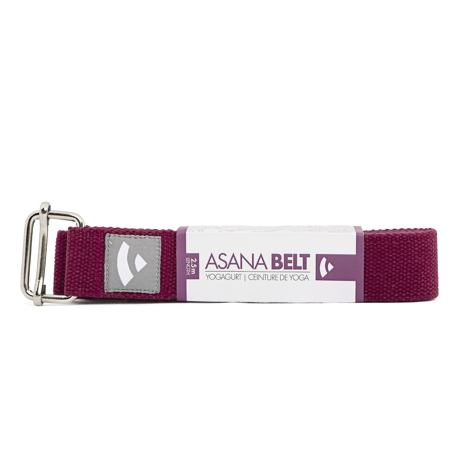 bodhi Yogamatte Yogagurt mit Schiebeschnalle ASANA BELT 2,5m, Metall aubergine – Bild 2 von 3