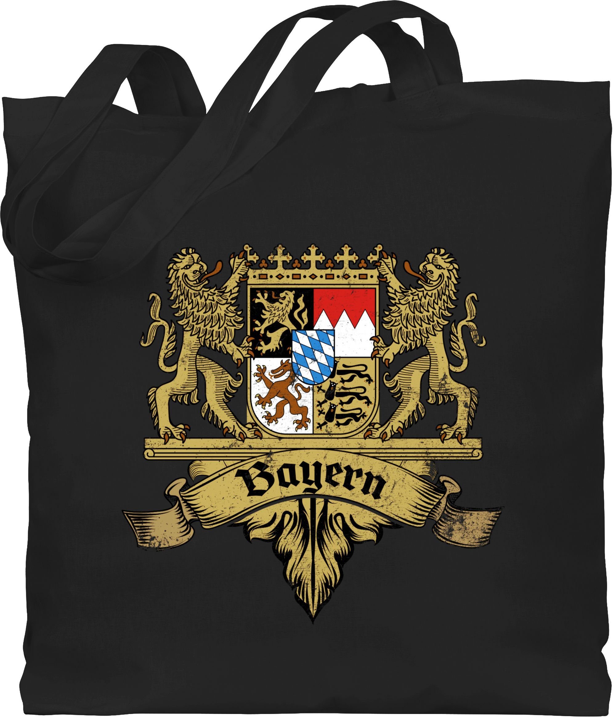 Shirtracer Umhängetasche Bayern Wappen Bayernland Freistaat Bayern, Mode für Oktoberfest Tasche