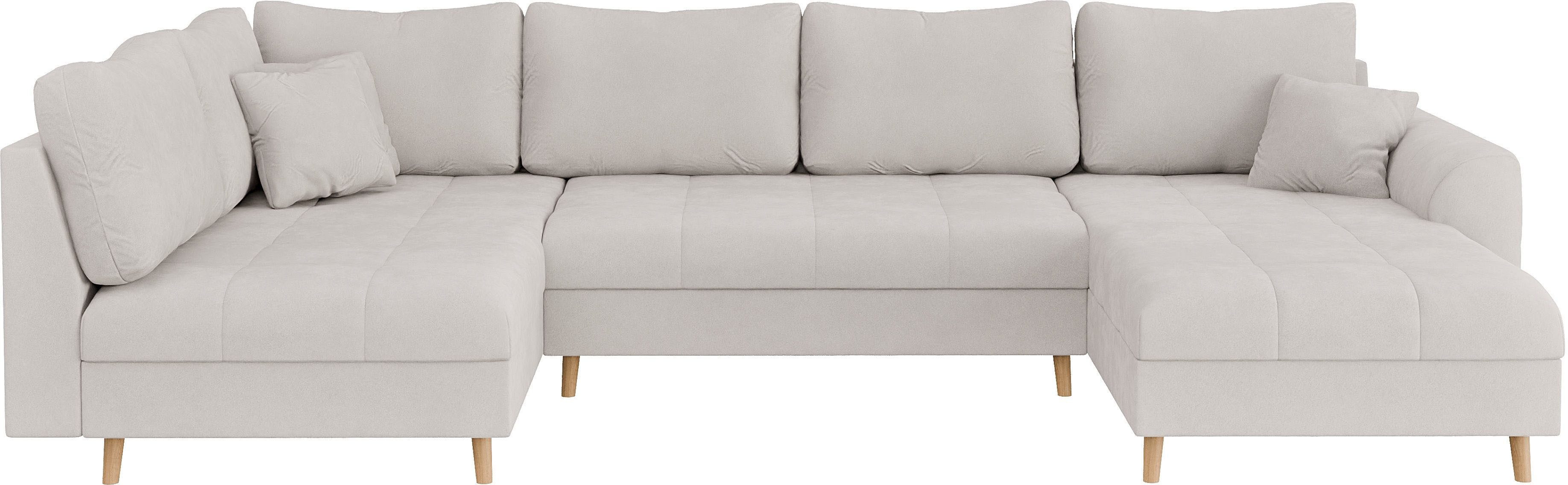Home affaire Wohnlandschaft "CHARRE U-Form mit Ottomane, Maße B/T/H: 310/16 günstig online kaufen