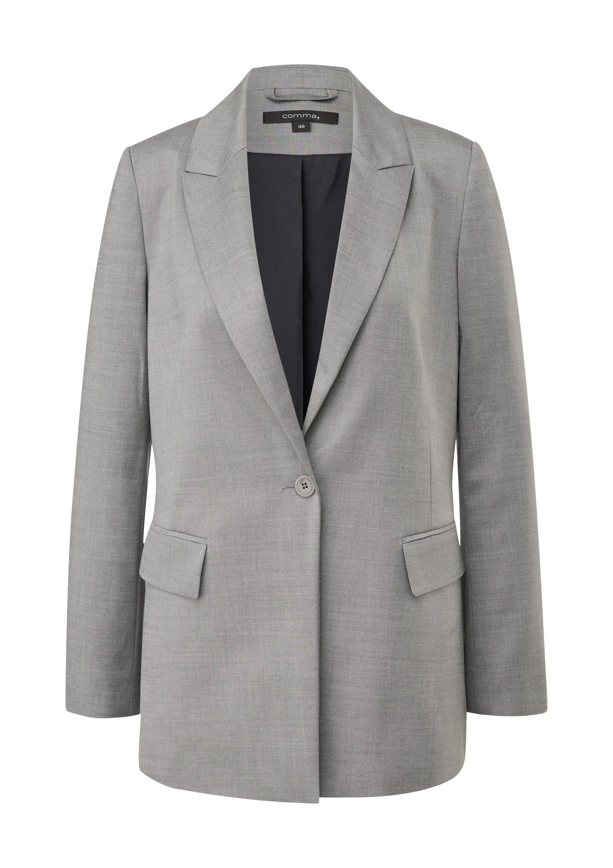 comma Jackenblazer Indoor-Blazer Blazer aus Wollmix
