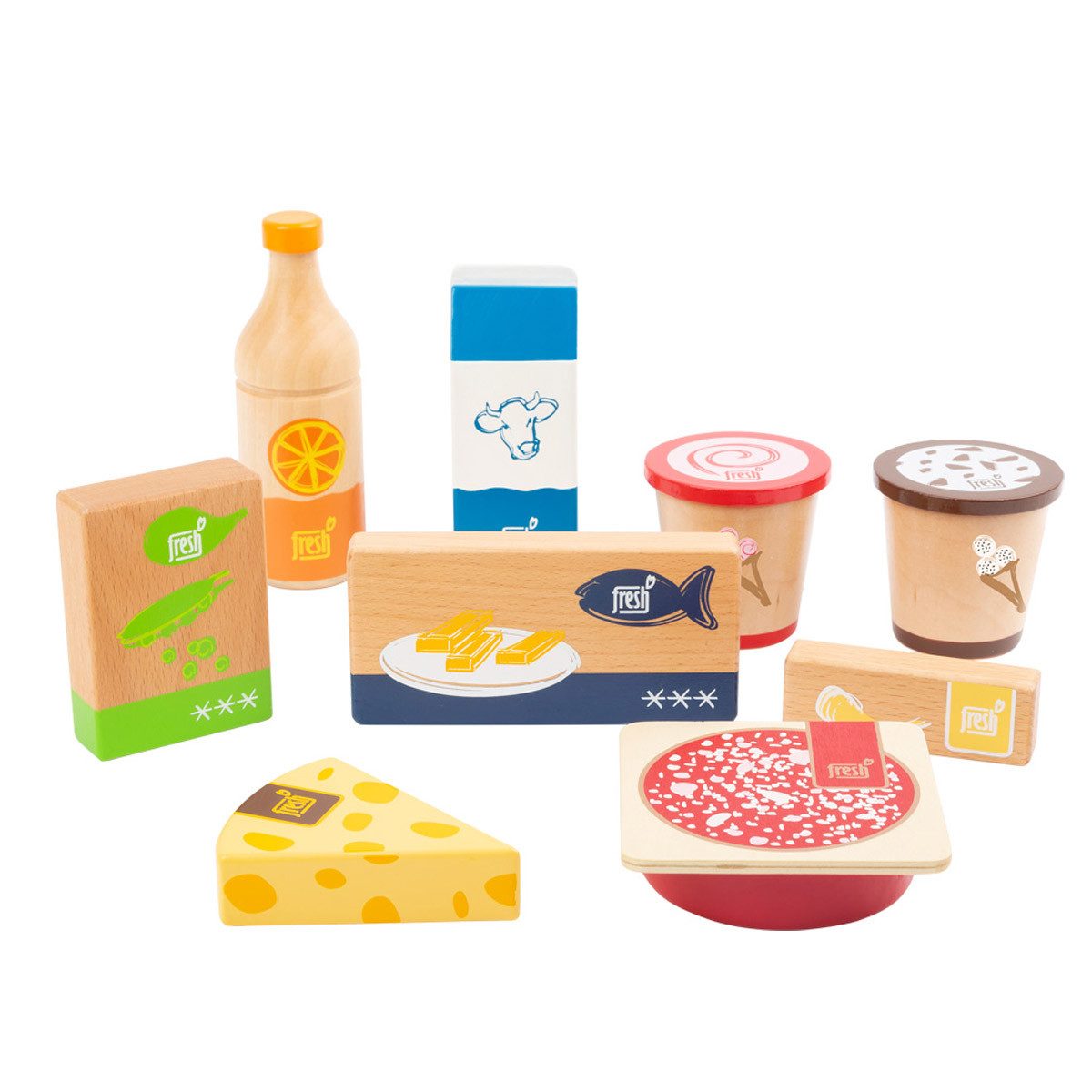 Small Foot Kinder-Küchenset Gefrier- und Kühlwaren-Set, (packung, 9-tlg., set), damit Kinder unbeschwert spielen können