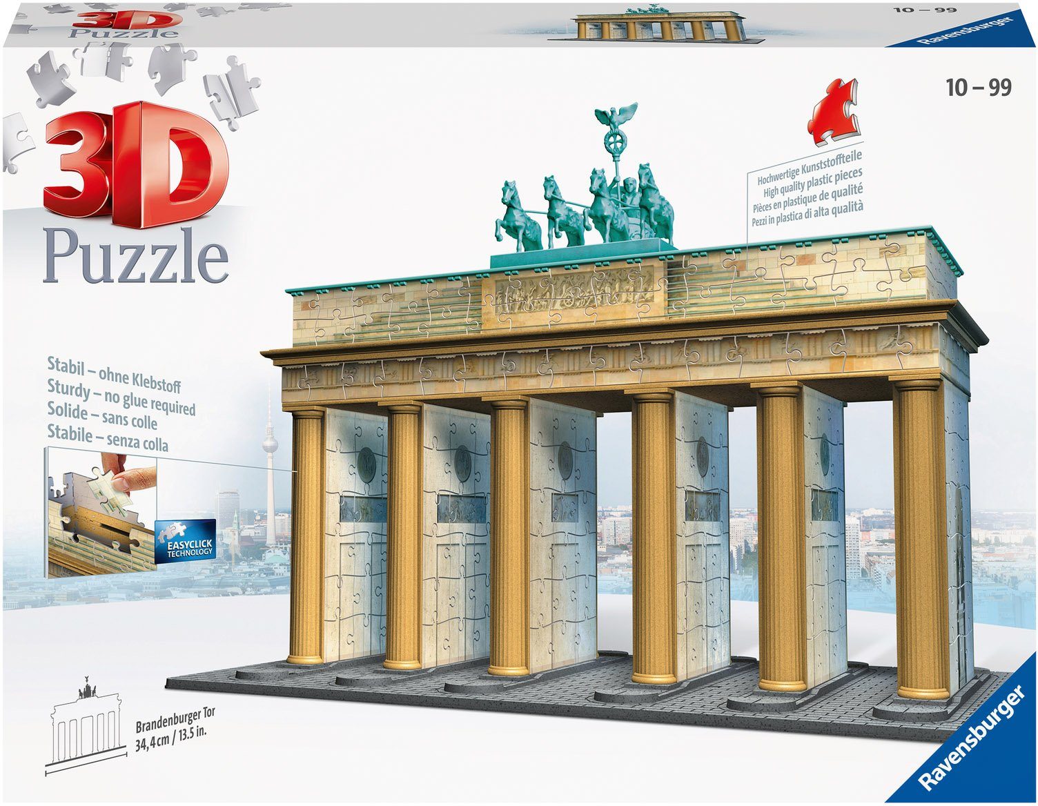 Ravensburger 3D пазлы Brandenburger Tor, 324 Пазлыteile, Made in Europe, FSC® - schützt Wald - weltweit