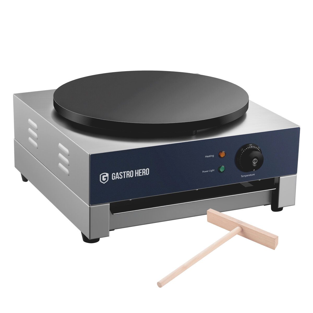 Crêpesmaker Crêpes Eisen Ø 400 mm Elektro Crepes Maker Edelstahl 3000 Watt