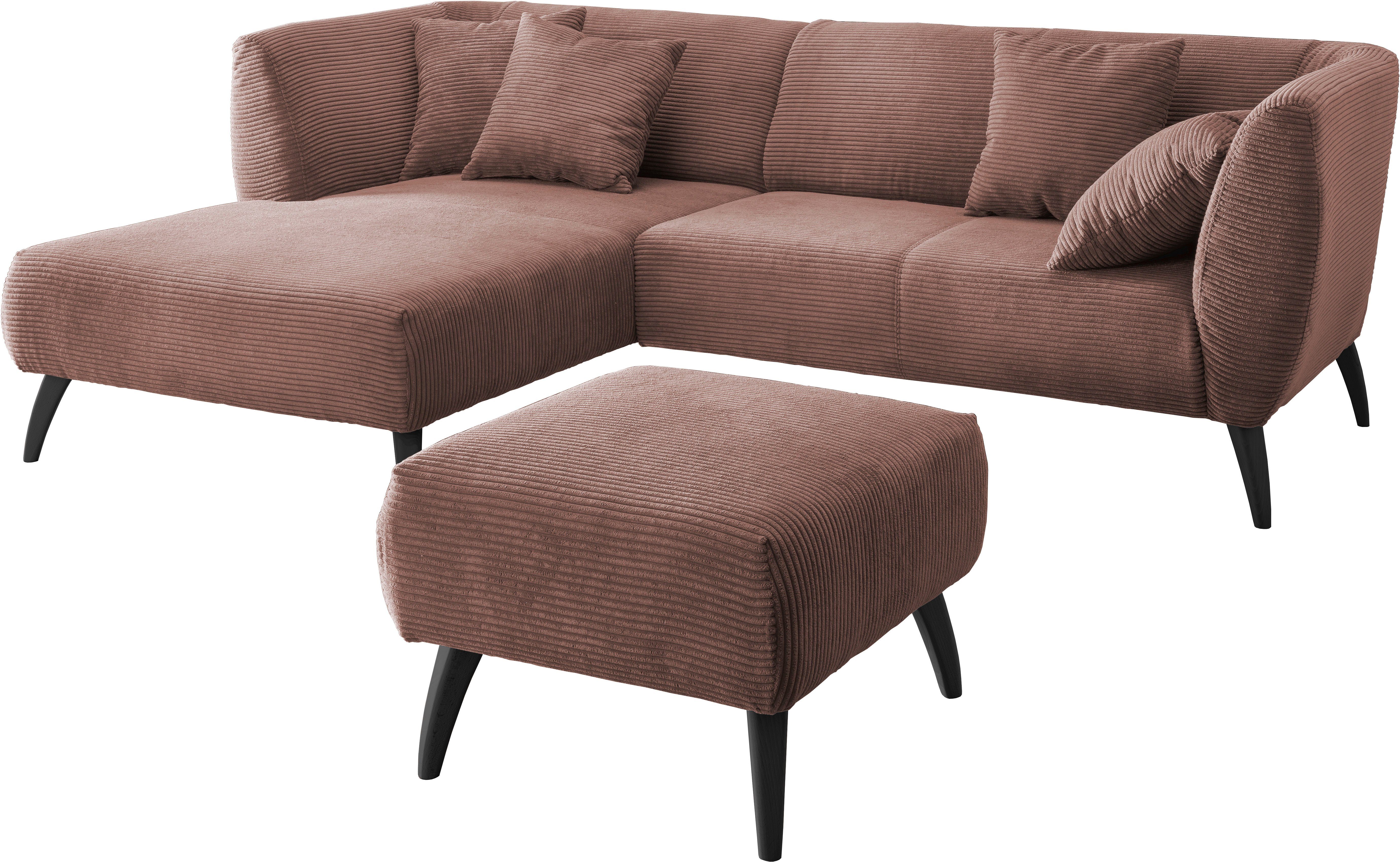 INOSIGN Ecksofa Colori L-Form, Holzfußfarbe wählbar, günstig online kaufen