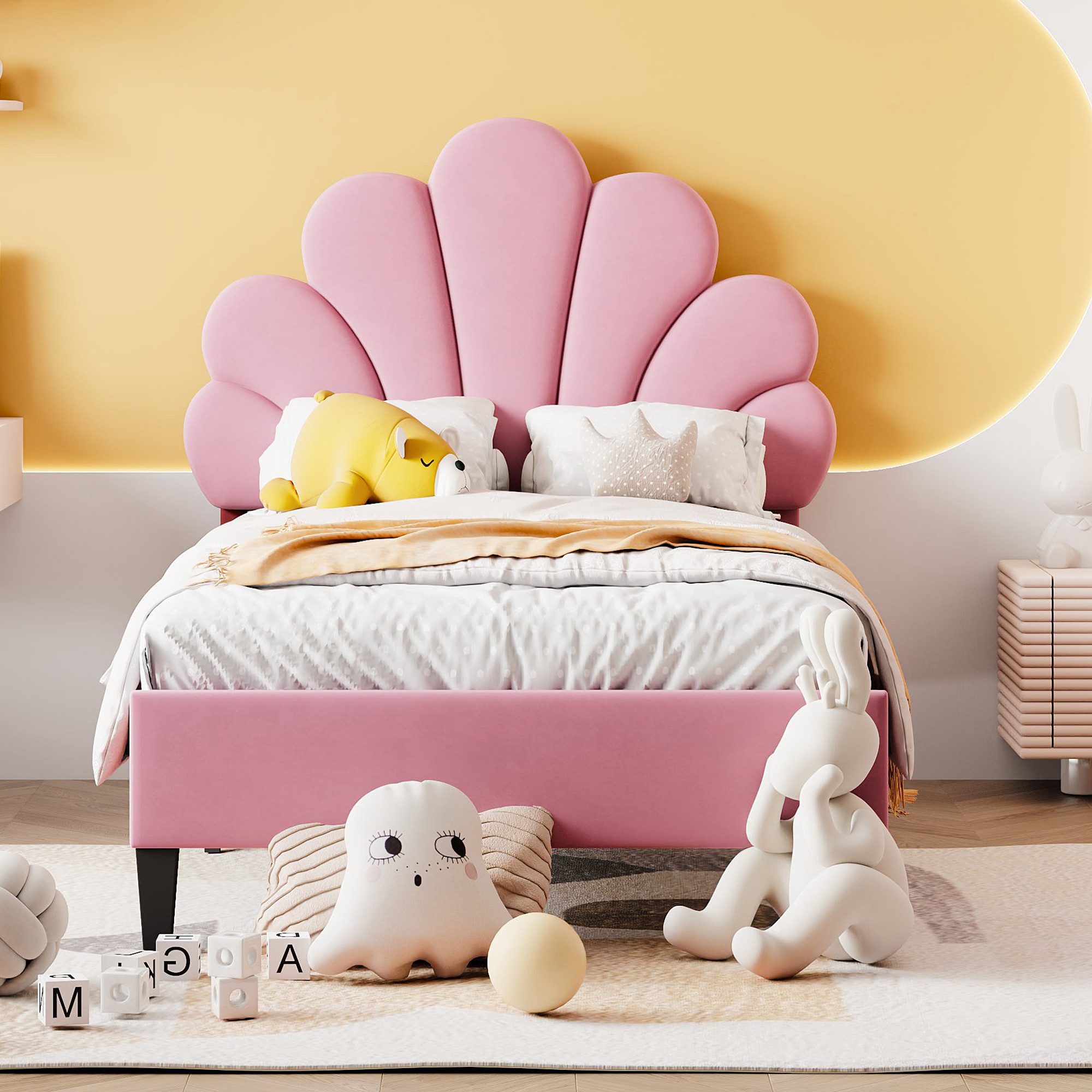 Ulife Polsterbett Einzelbett Kinderbett Gästebett Mädchenbett günstig online kaufen