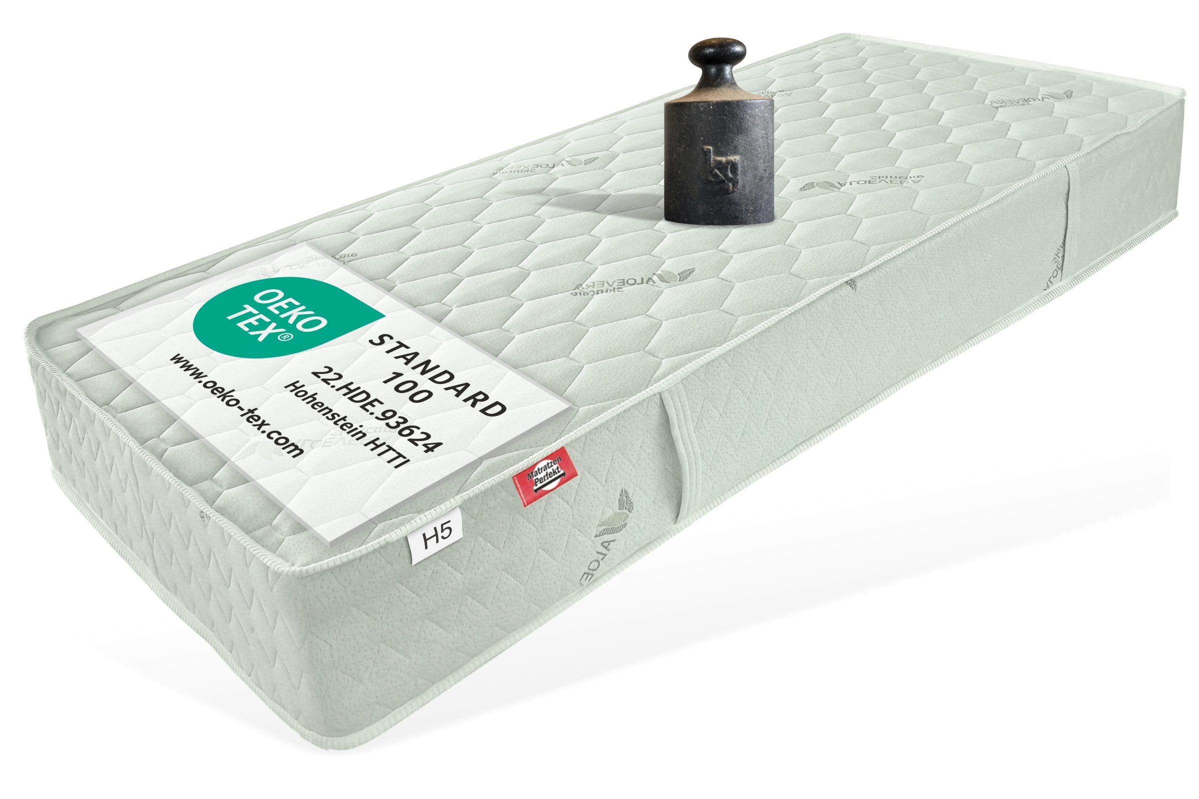 Federkernmatratze Smaragd XXL H5 Extra FEST bis 250 Kg belastbar, Матрасы Perfekt, 27 cm hoch, (in allen Größen Lieferbar 90x200cm, 140x200cm, offener Spezial Bonell Federkern), Bandscheibengerechte Матрасыkern