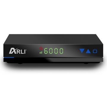 ARLI 60 cm HD Sat Anlage Set inkl. Receiver + Kabel + Stecker SAT-Antenne (60 cm, Stahl)