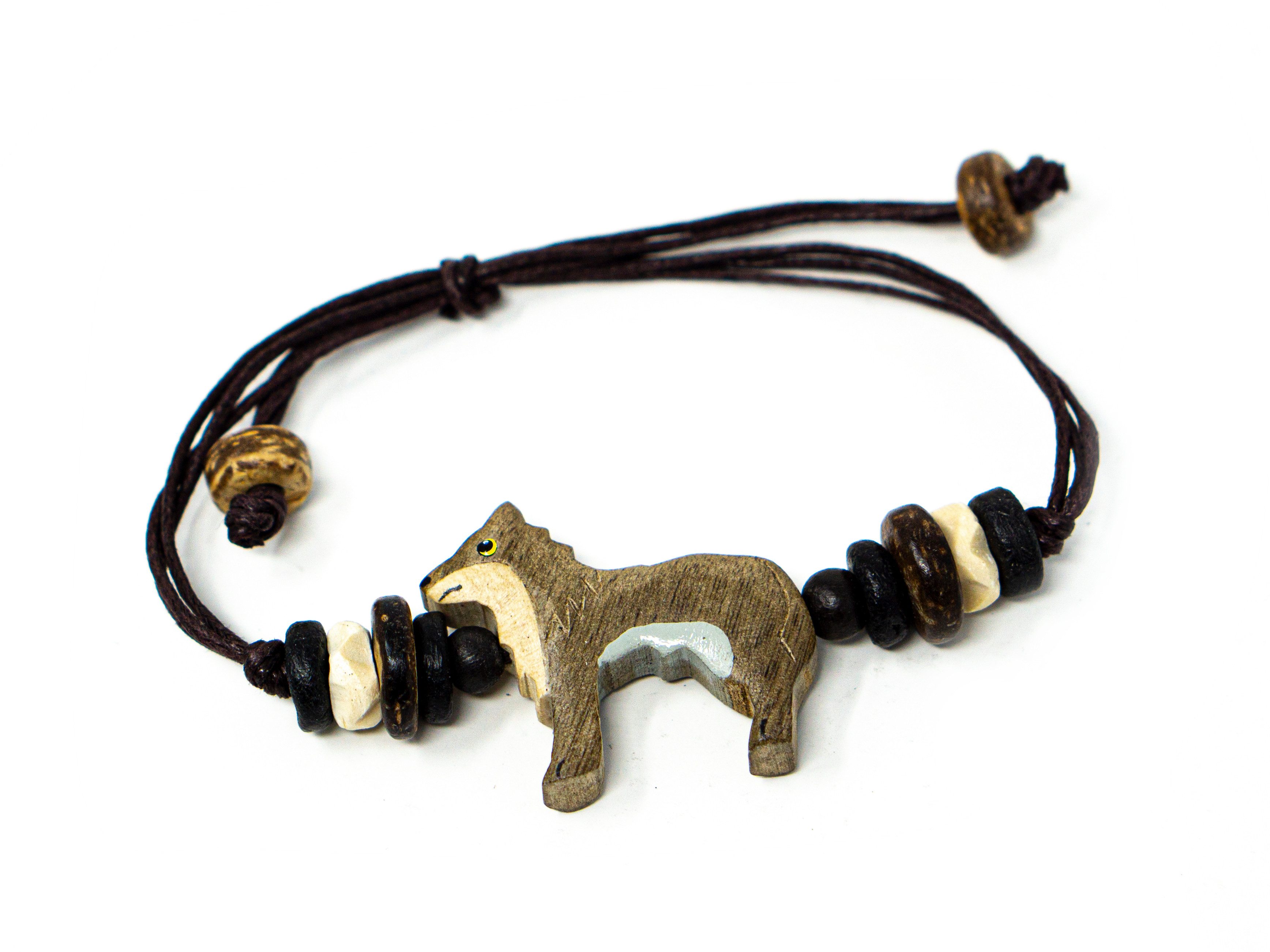 Cornelißen Armband Armband mit Holzmotiv - Wolf