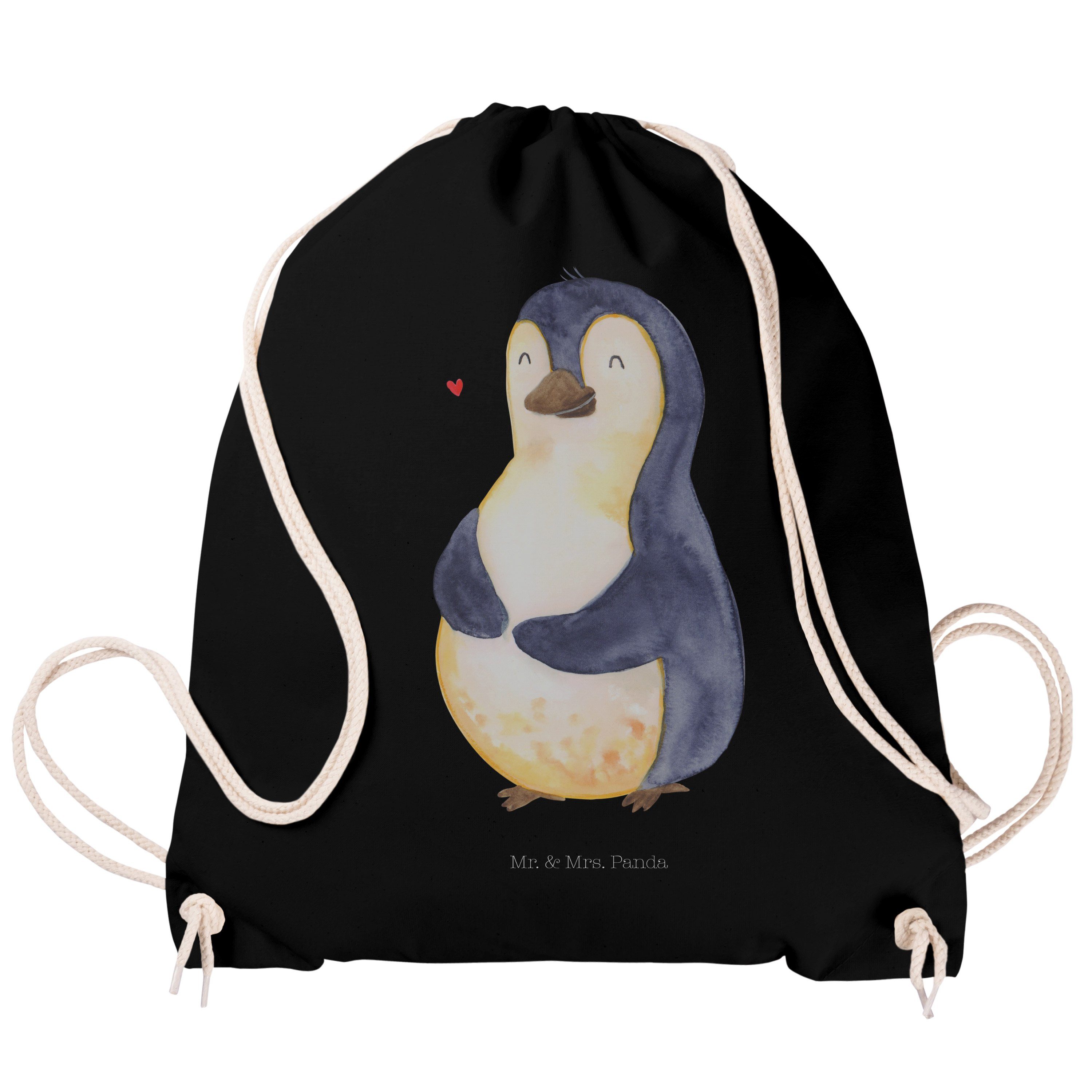 Damen Gepäck|Taschen & Rucksäcke Mr. & Mrs. Panda Sporttasche Pinguin Diät - Schwarz - kugelrund, Bierbauch, Gewicht, Bauch, foo