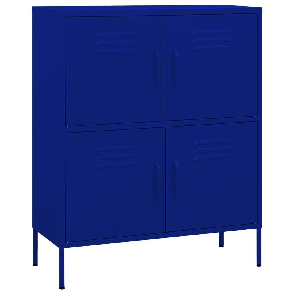 vidaXL Aktenschrank Lagerschrank Marineblau 80x35x101,5 cm Stahl (1-St)