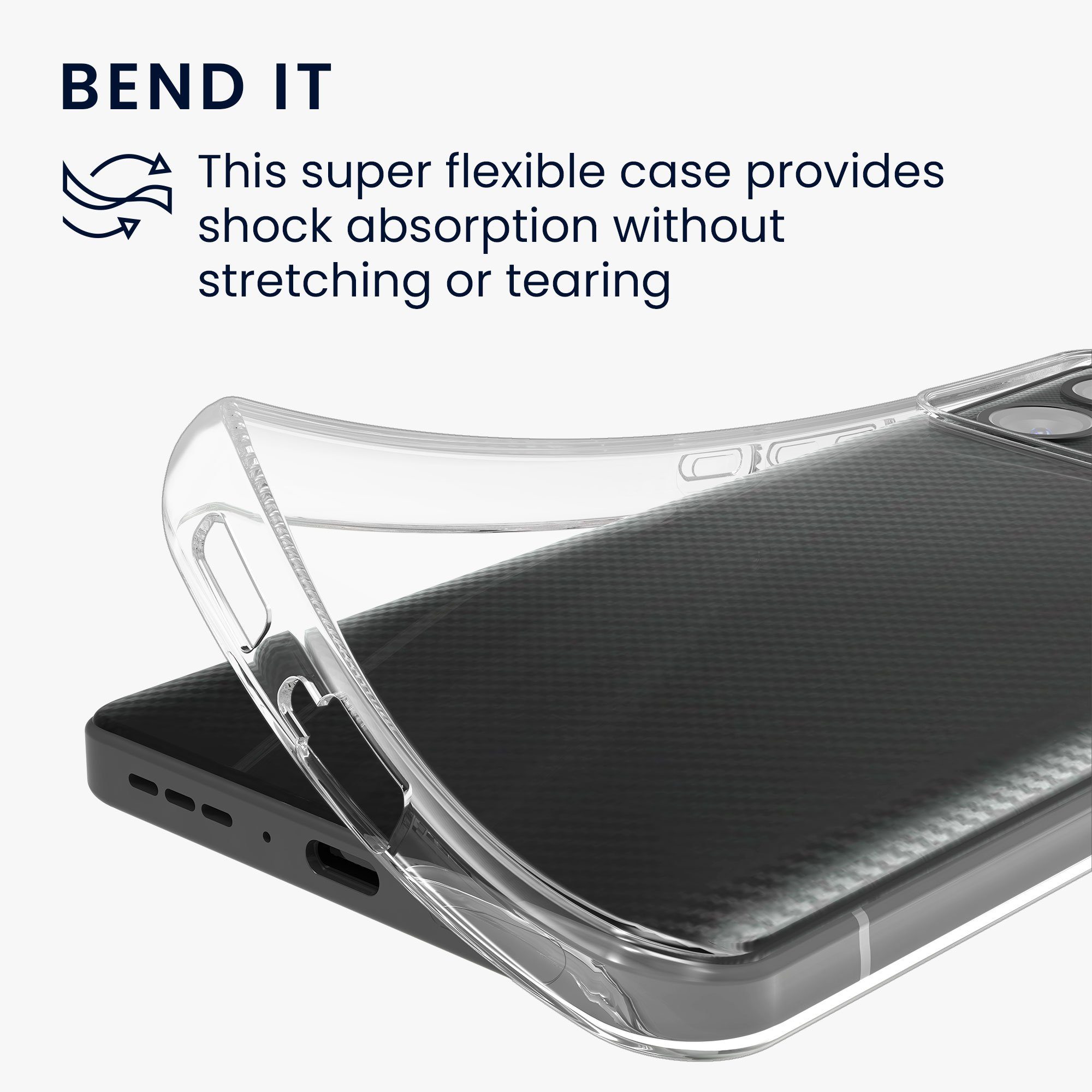 kwmobile Handyhülle Hülle für Motorola ThinkPhone, Silikon Handyhülle transparent - Handy Case gummiert