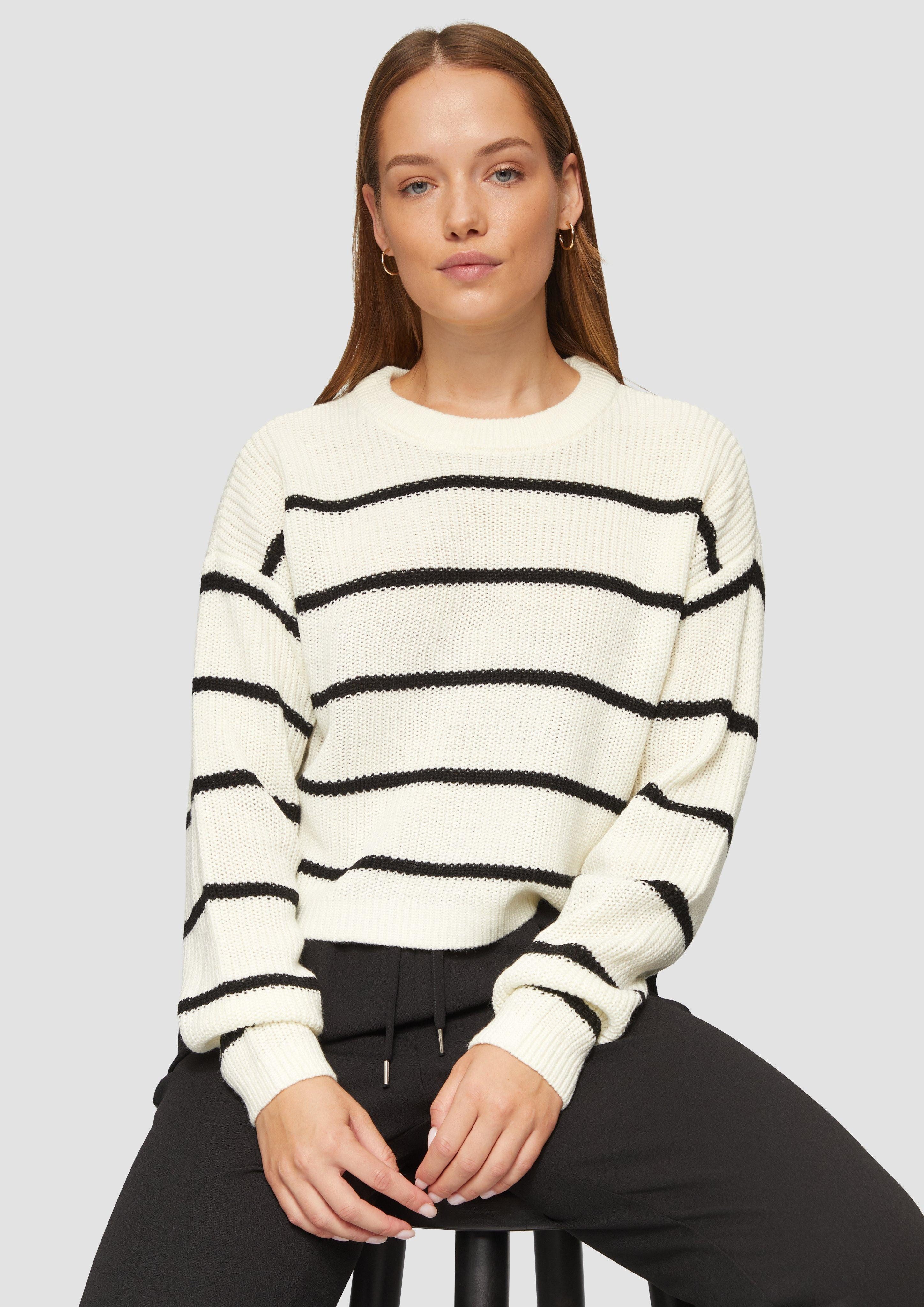 QS Strickpullover Strickpullover mit Ringeln günstig online kaufen