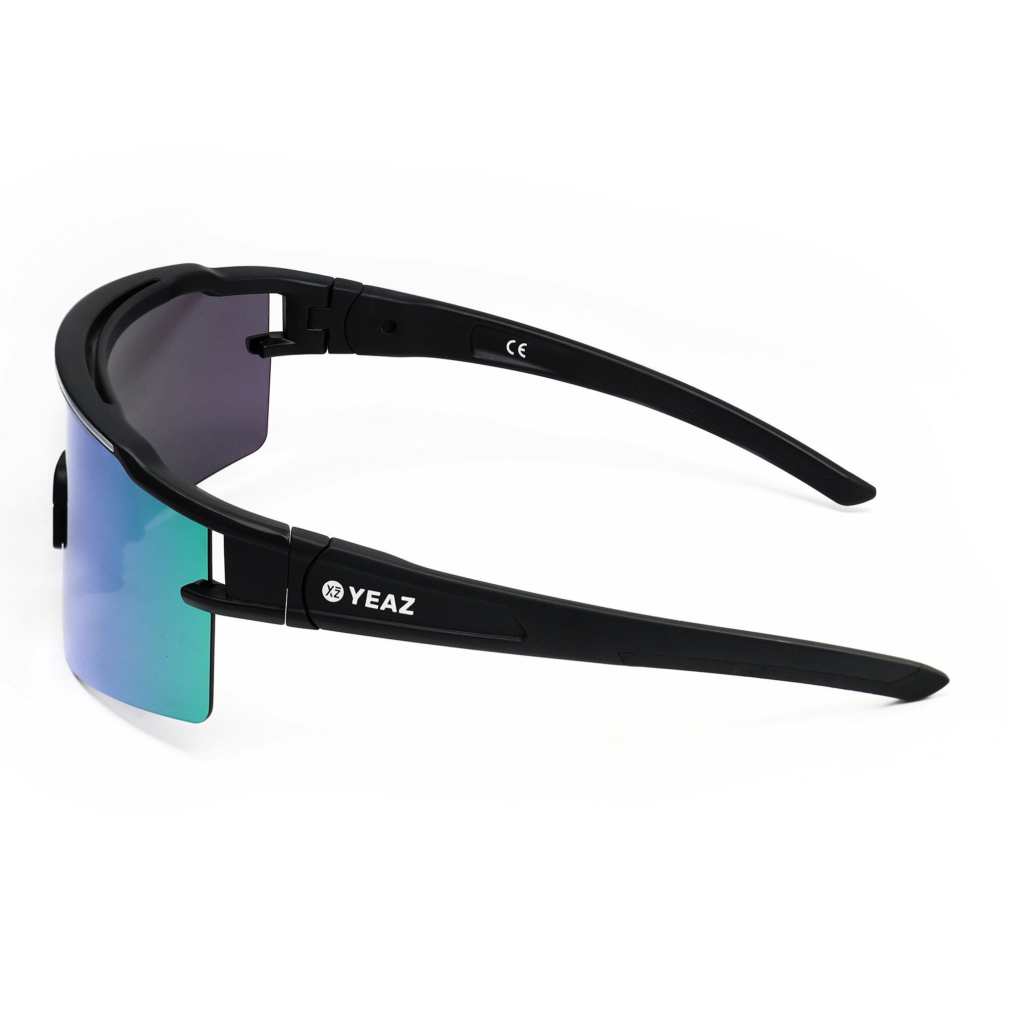 YEAZ Sportbrille SUNTHRILL SET Sport-Sonnenbrille Weiß/Blau, Sport-Sonnenbrille mit magnetischem Glaswechselsystem